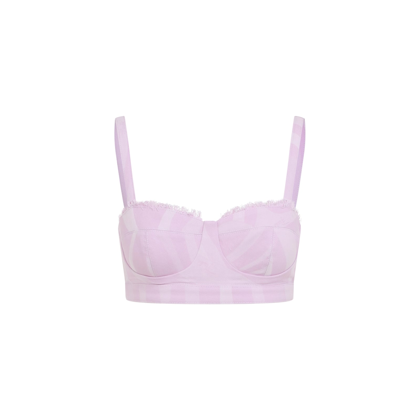 Pucci Adjustable Strap Top Frayed Trim In Pink