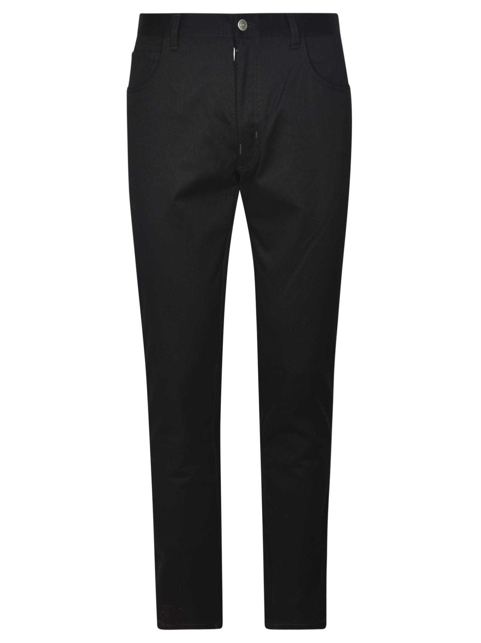 Maison Margiela Button Fitted Jeans In Black