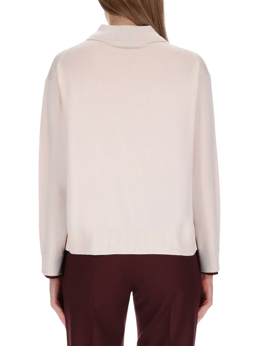 Paul Smith Knitted Collar Sweater In Neutral