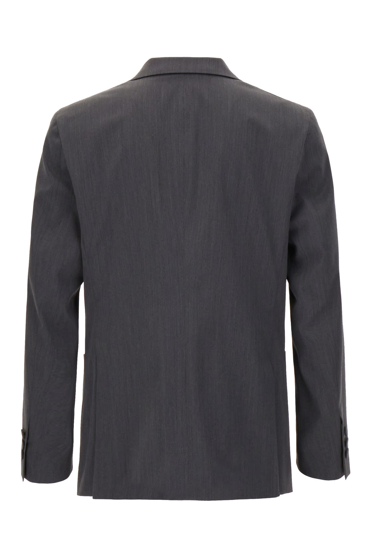 PALM ANGELS DARK GREY STRETCH POLYESTER BLEND BLAZER 