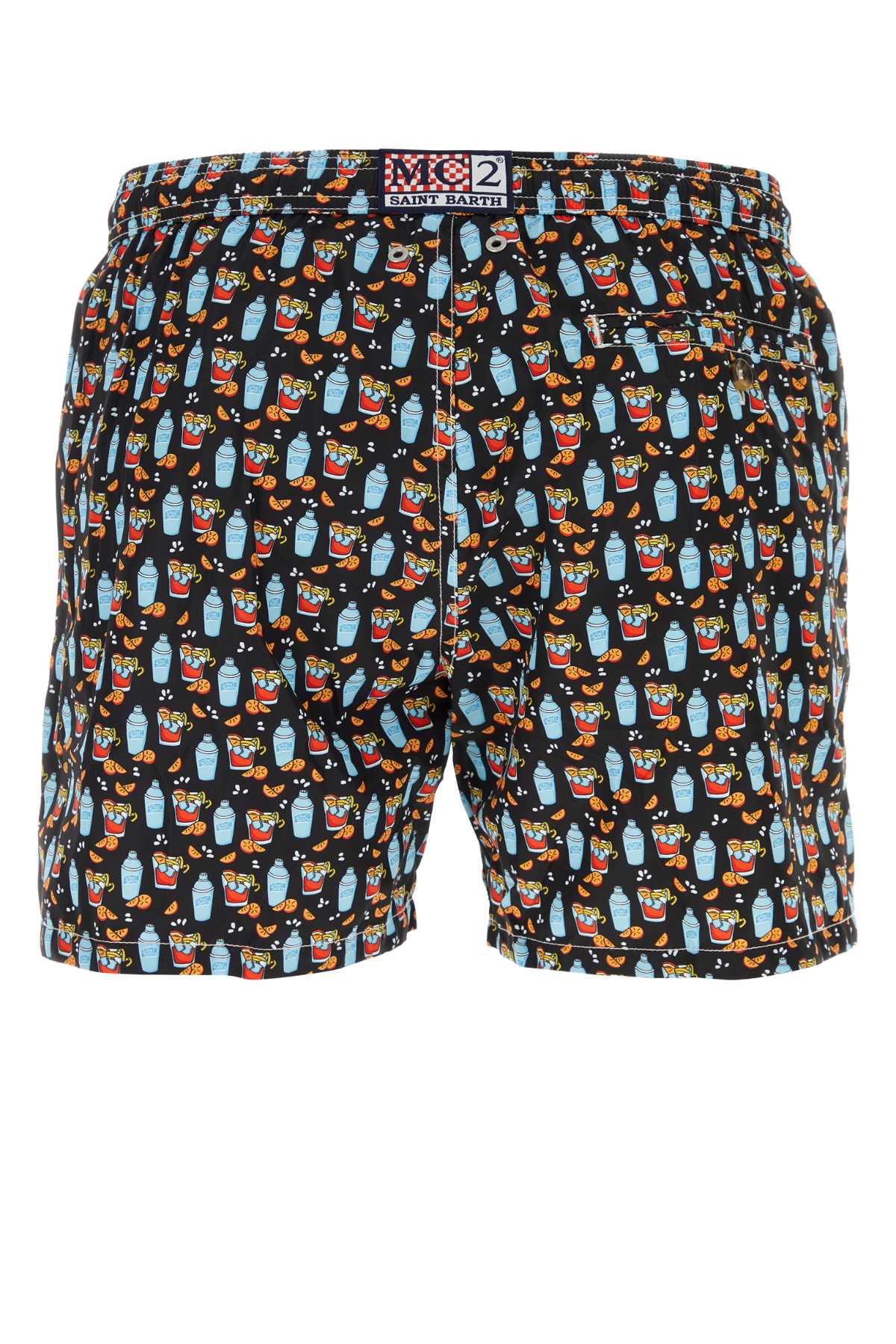 Shop Mc2 Saint Barth Printed Polyester Swimming Shorts In 00