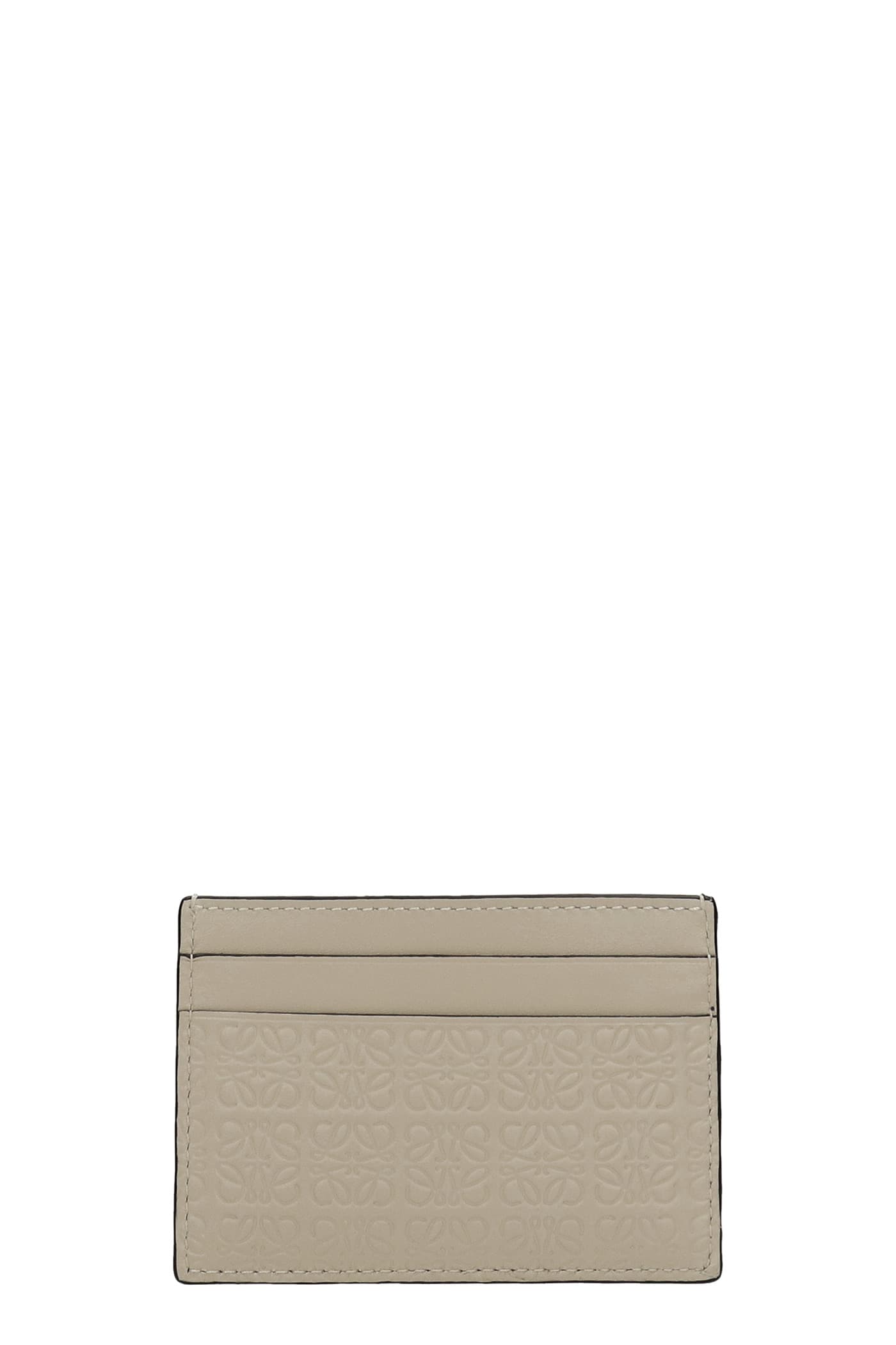 Loewe Repeat Plain Wallet In Beige Leather