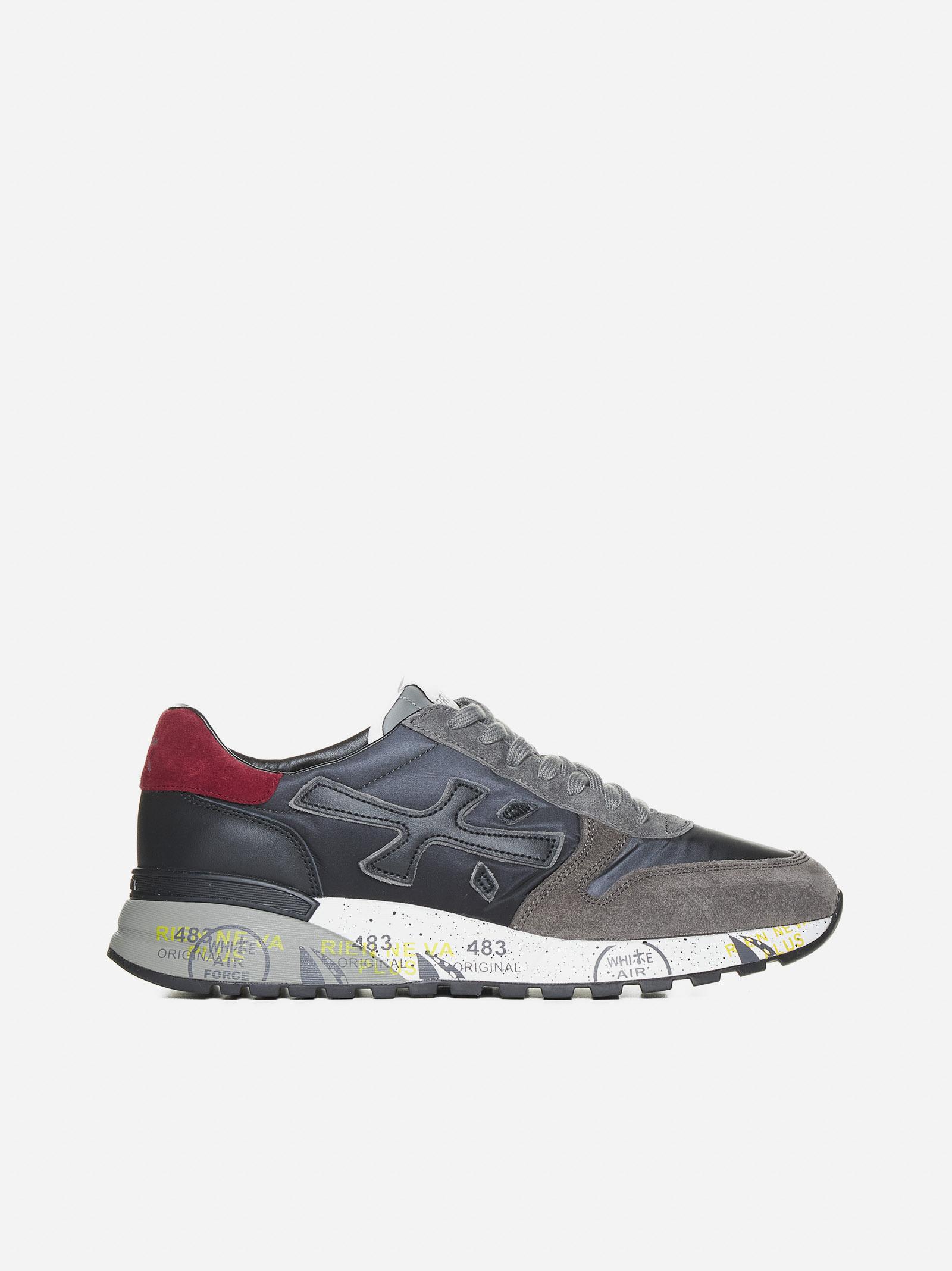 Shop Premiata Mick Leather, Suede And Nylon Sneakers