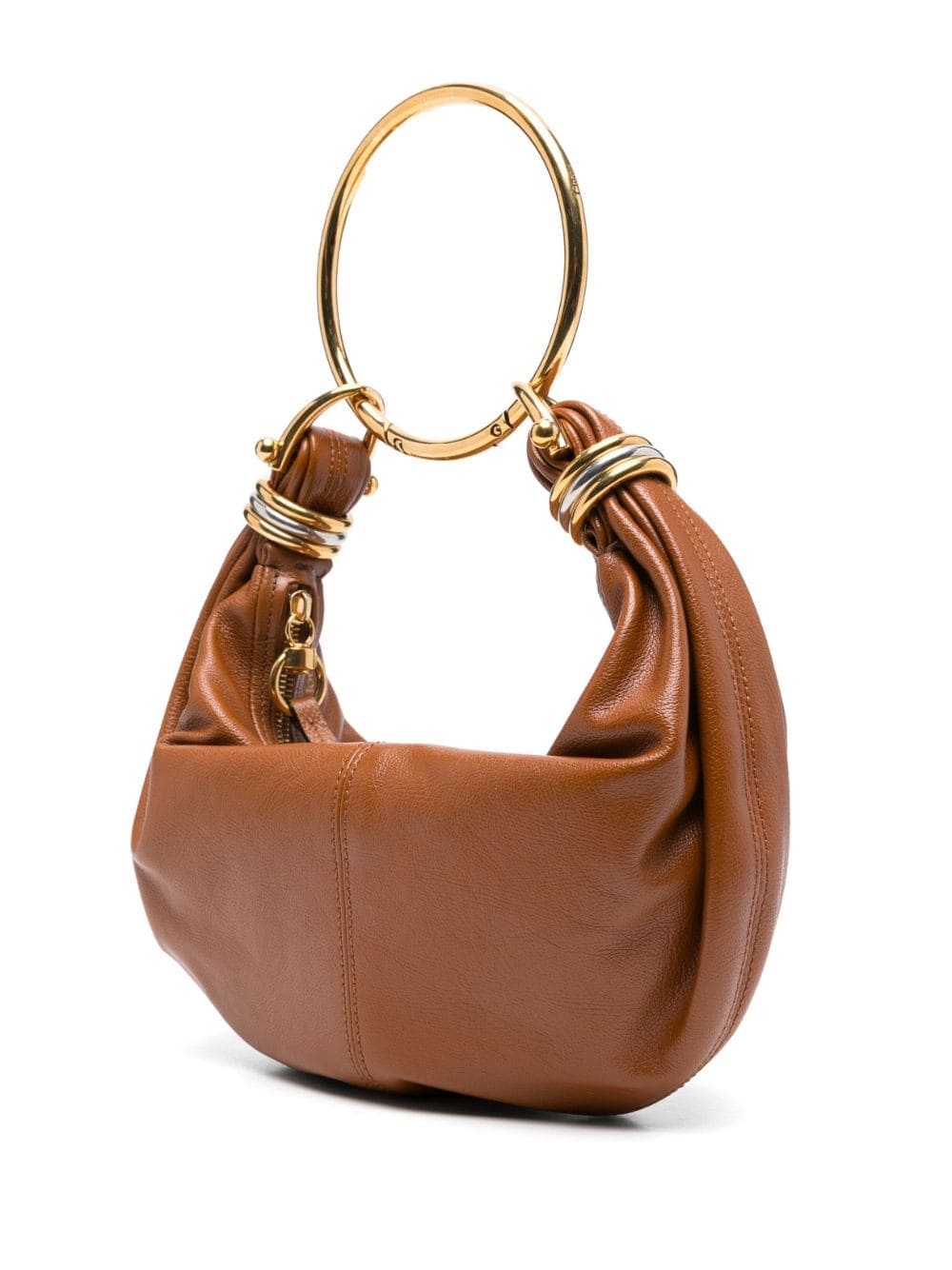 Shop Chloé Small Hobo Bag In M Clay Brown