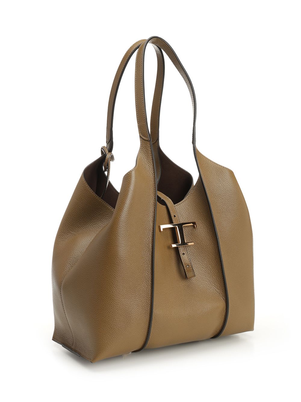 Tod's T Timeless Small Shopping Bag In Brown