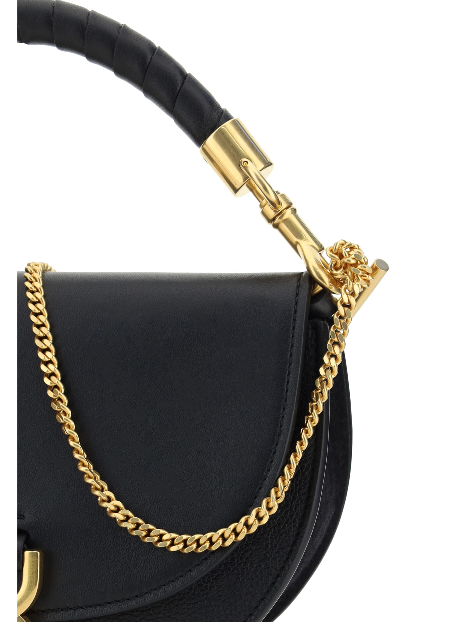 Shop Chloé Marcie Handbag In Black