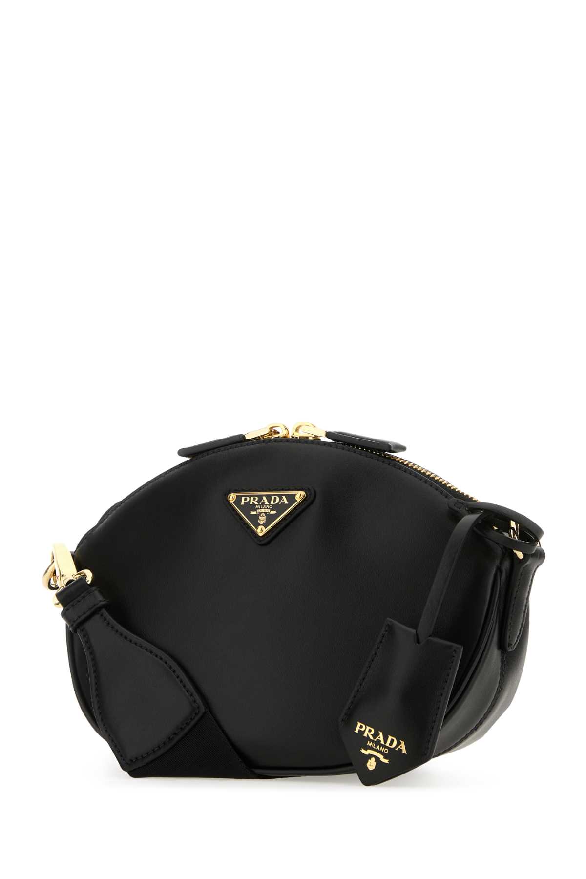 Shop Prada Black Leather Crossbody Bag In Nero