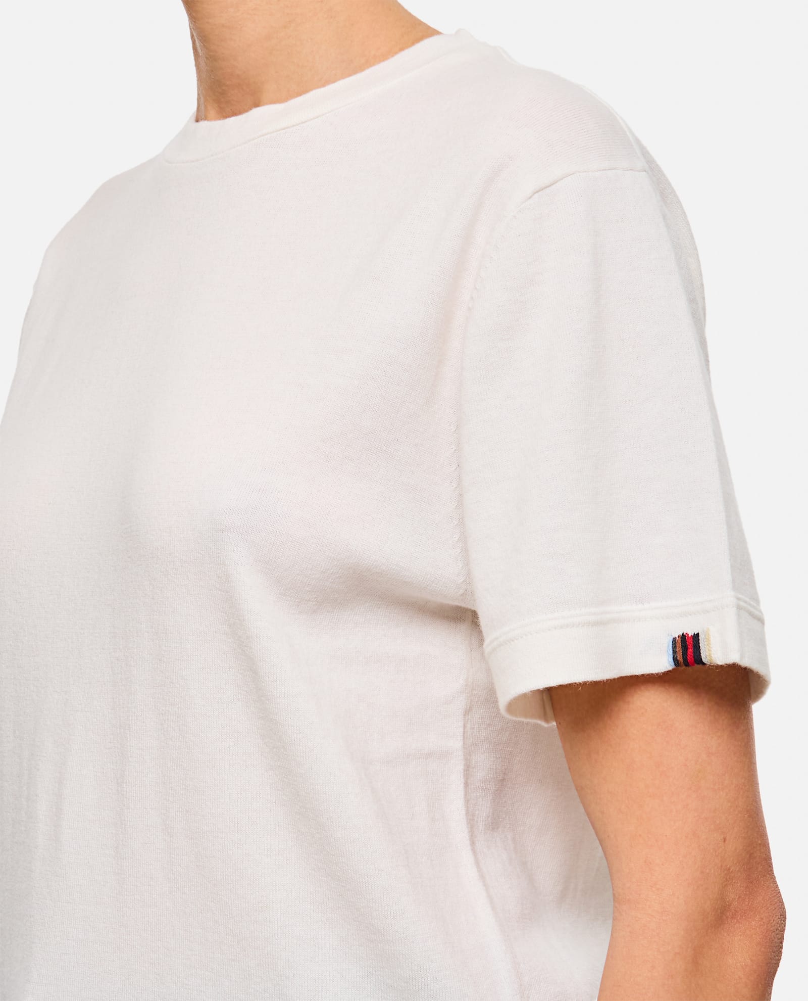 Extreme Cashmere Cotton-cashmere Crew Neck T-shirt With Minimalist Aesthetic In White
