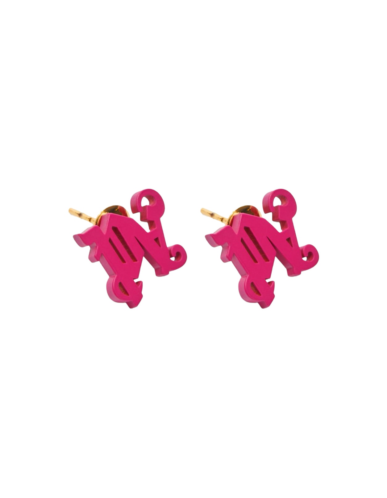 Fuchsia Monogram Earrings