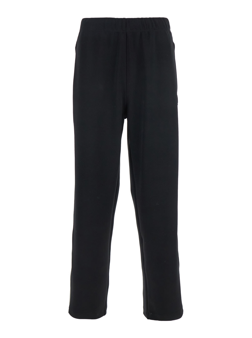 Kenzo Pop Black Pants With Elastic Waist And Logo Patch On The Side In Tech Fabric Stretch Man