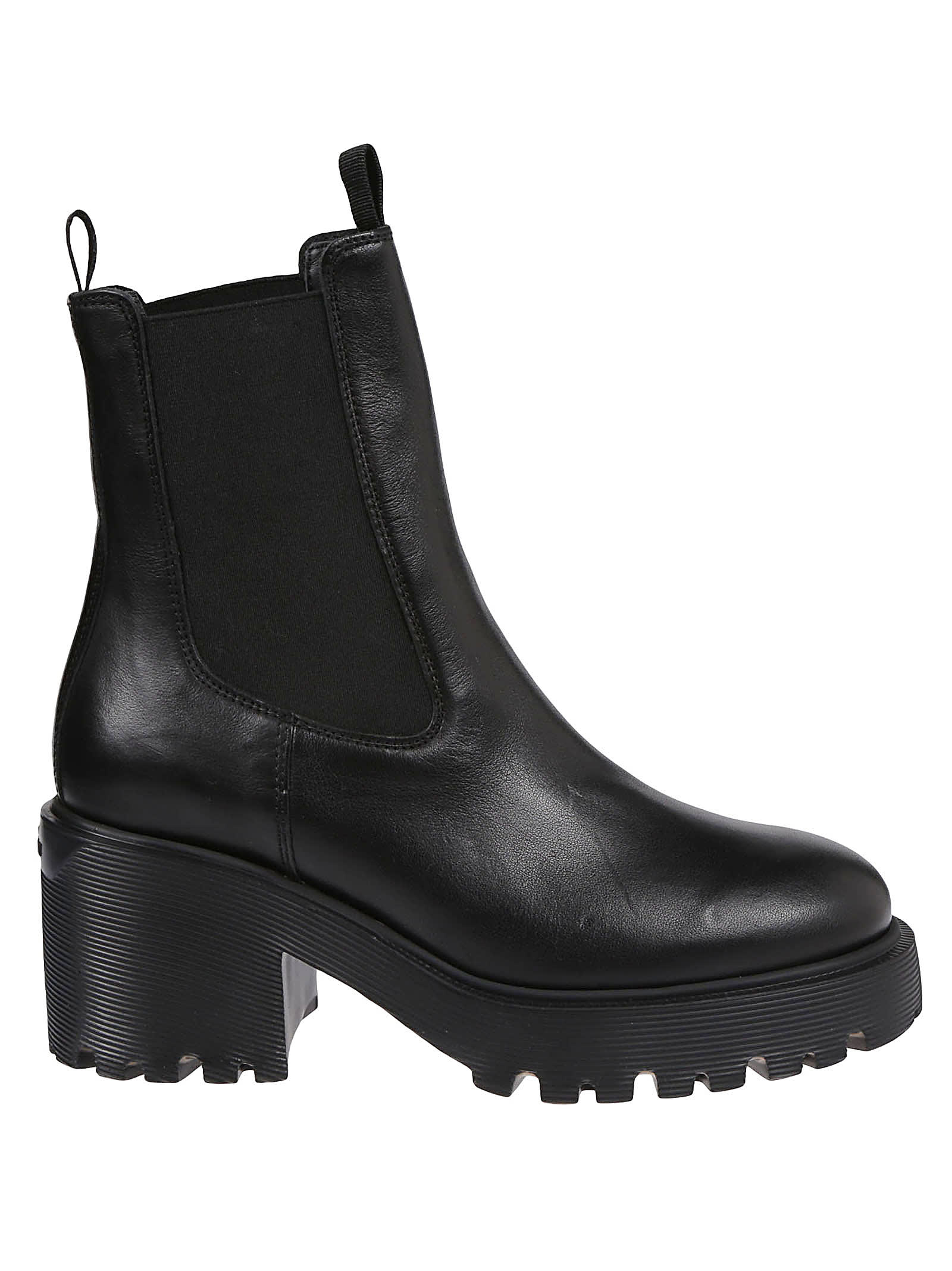 Hogan H649 Chelsea Ankle Boots In Nero