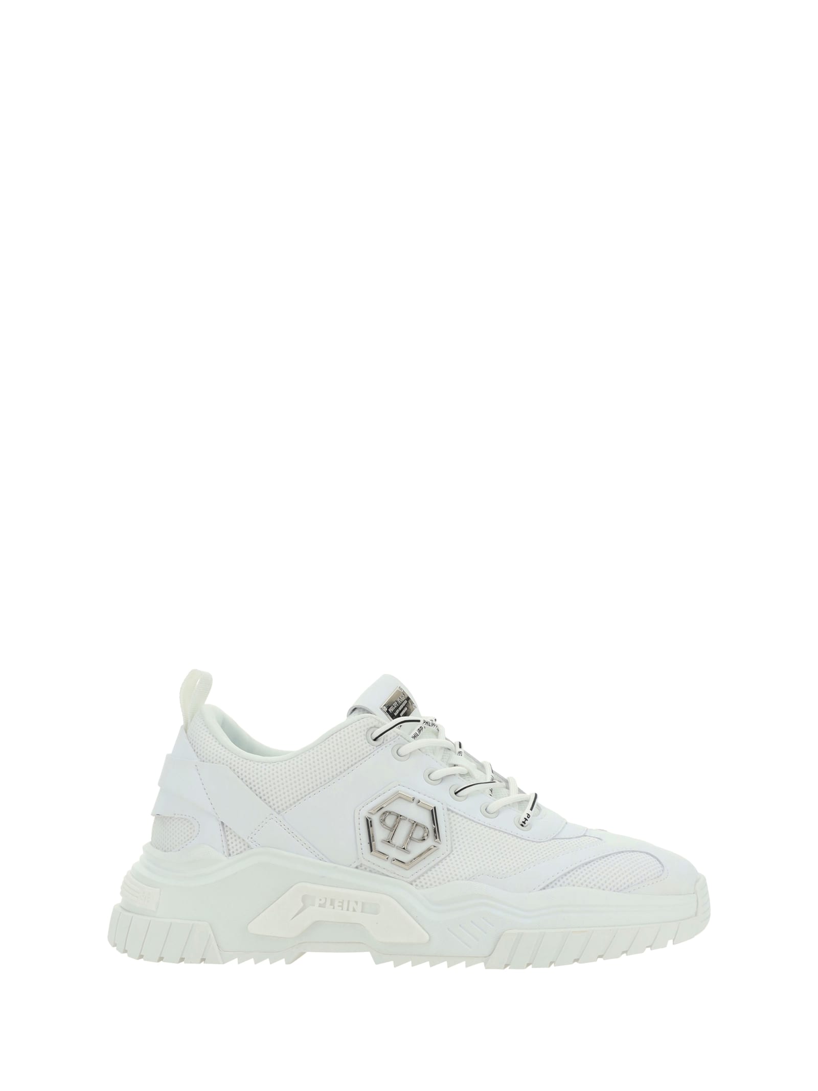 Philipp Plein Predator Sneakers In White / White