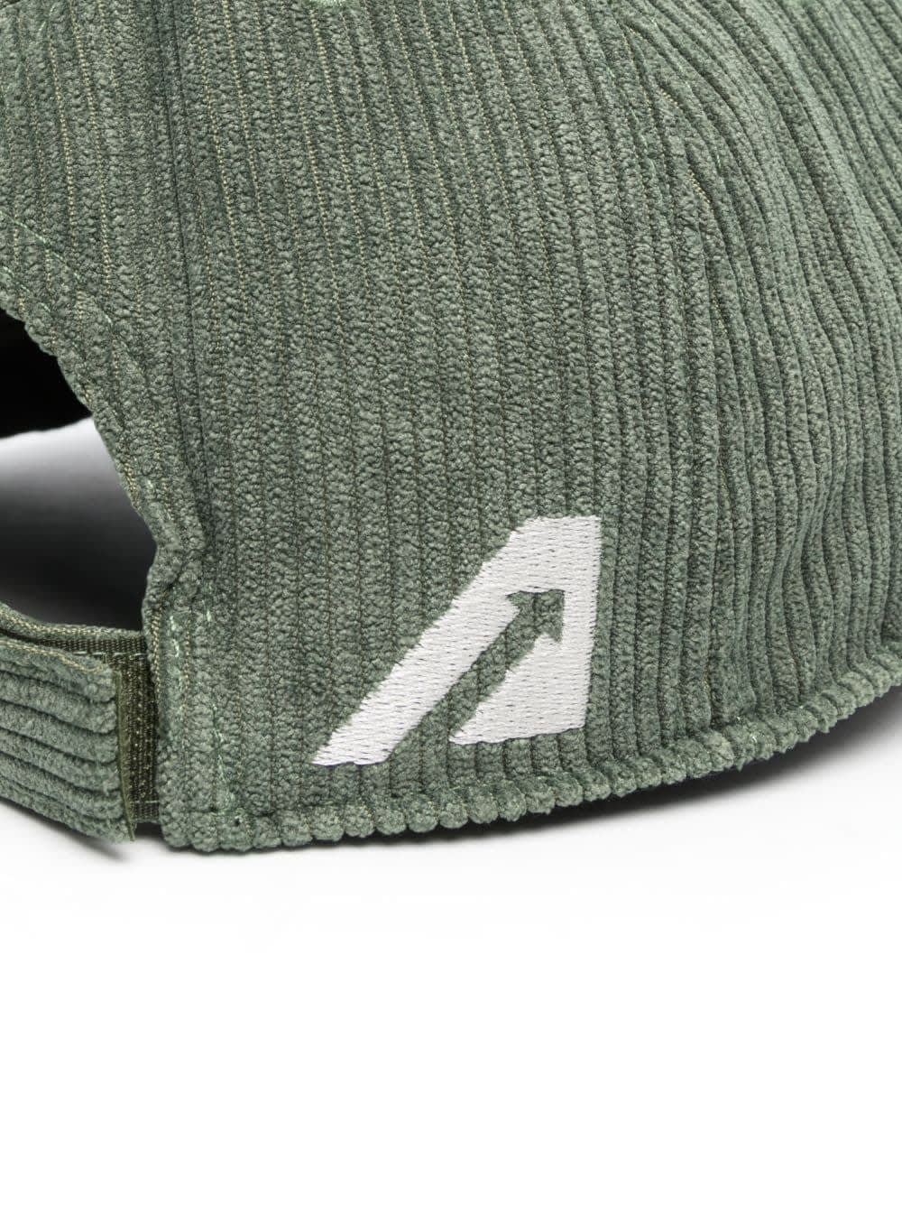 Shop Autry Military Green Corduroy Baseball Cap With Logo