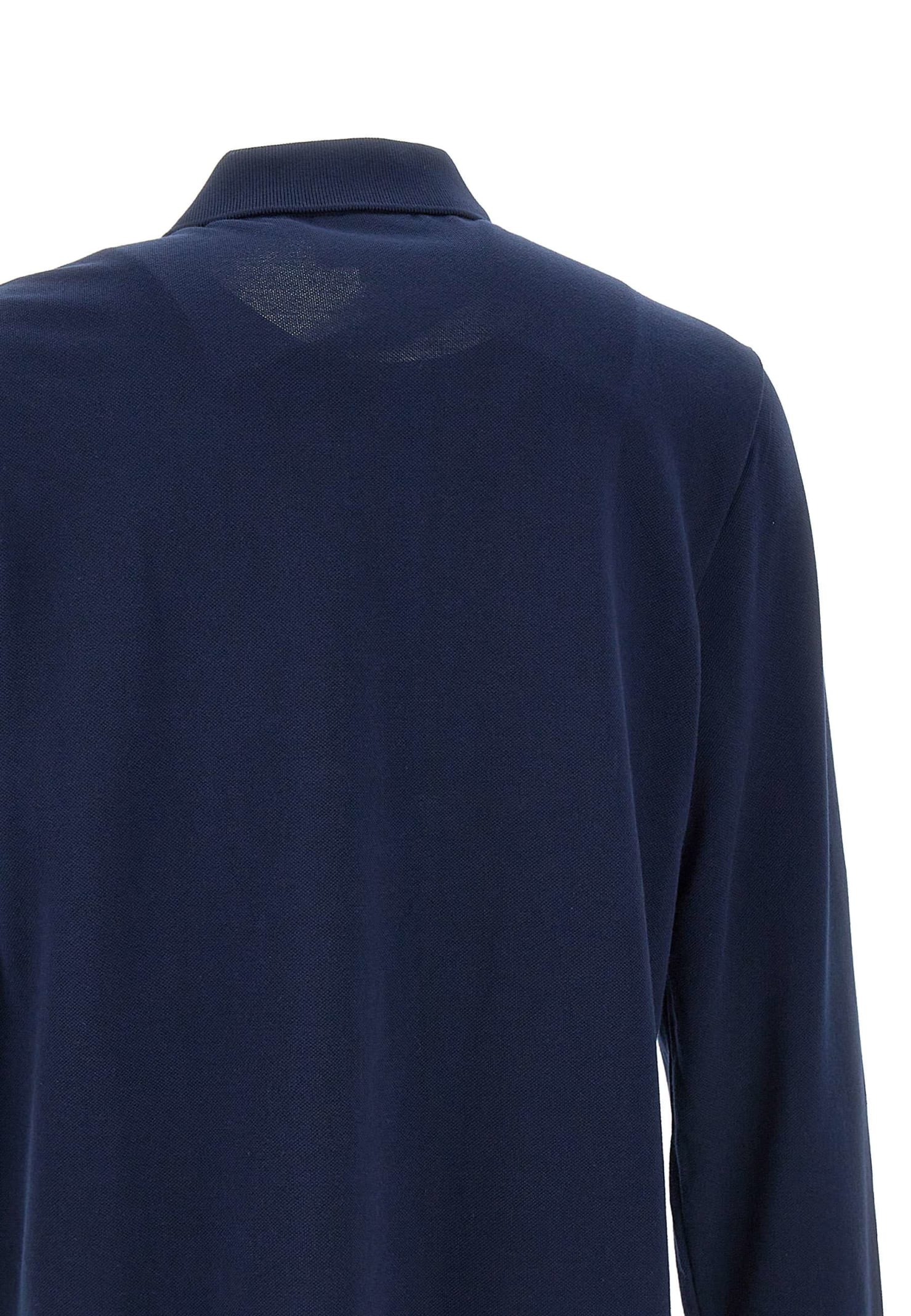 Shop Lacoste Cotton Piquet Polo Shirt In Blue