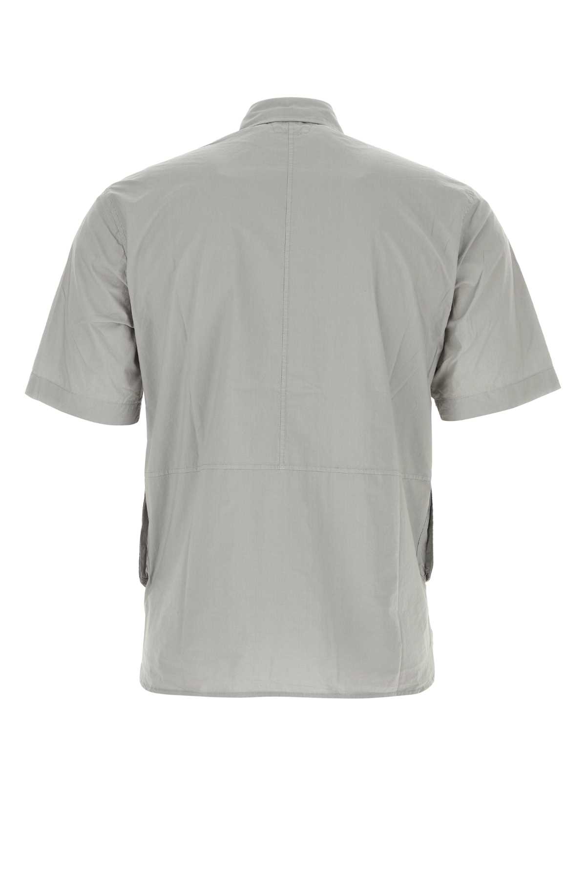 C.p. Company Multi-pocket Cotton Shirt In Drizzle