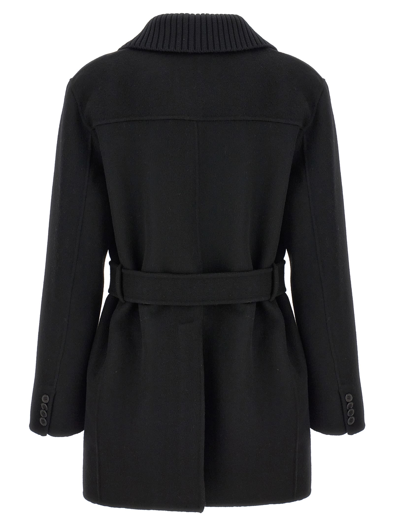 Shop P.a.r.o.s.h Leak24 Coat In Black