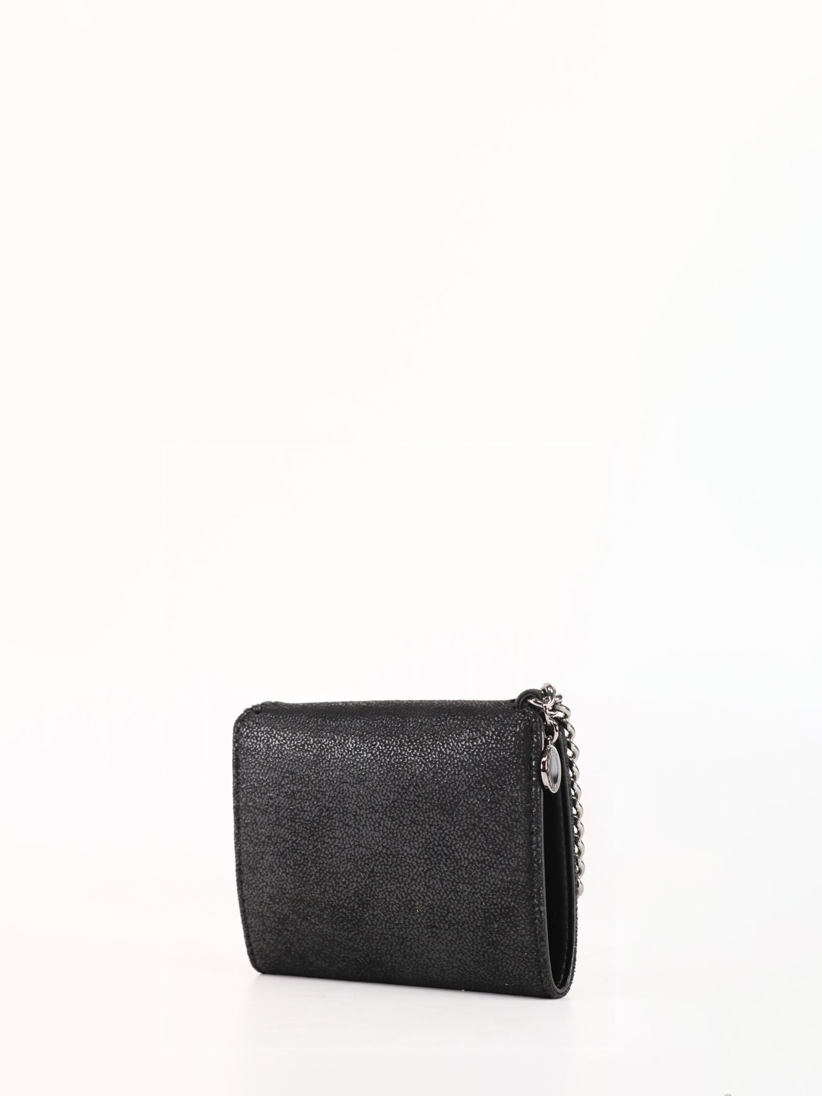 Shop Stella Mccartney Small Falabella Wallet In Black