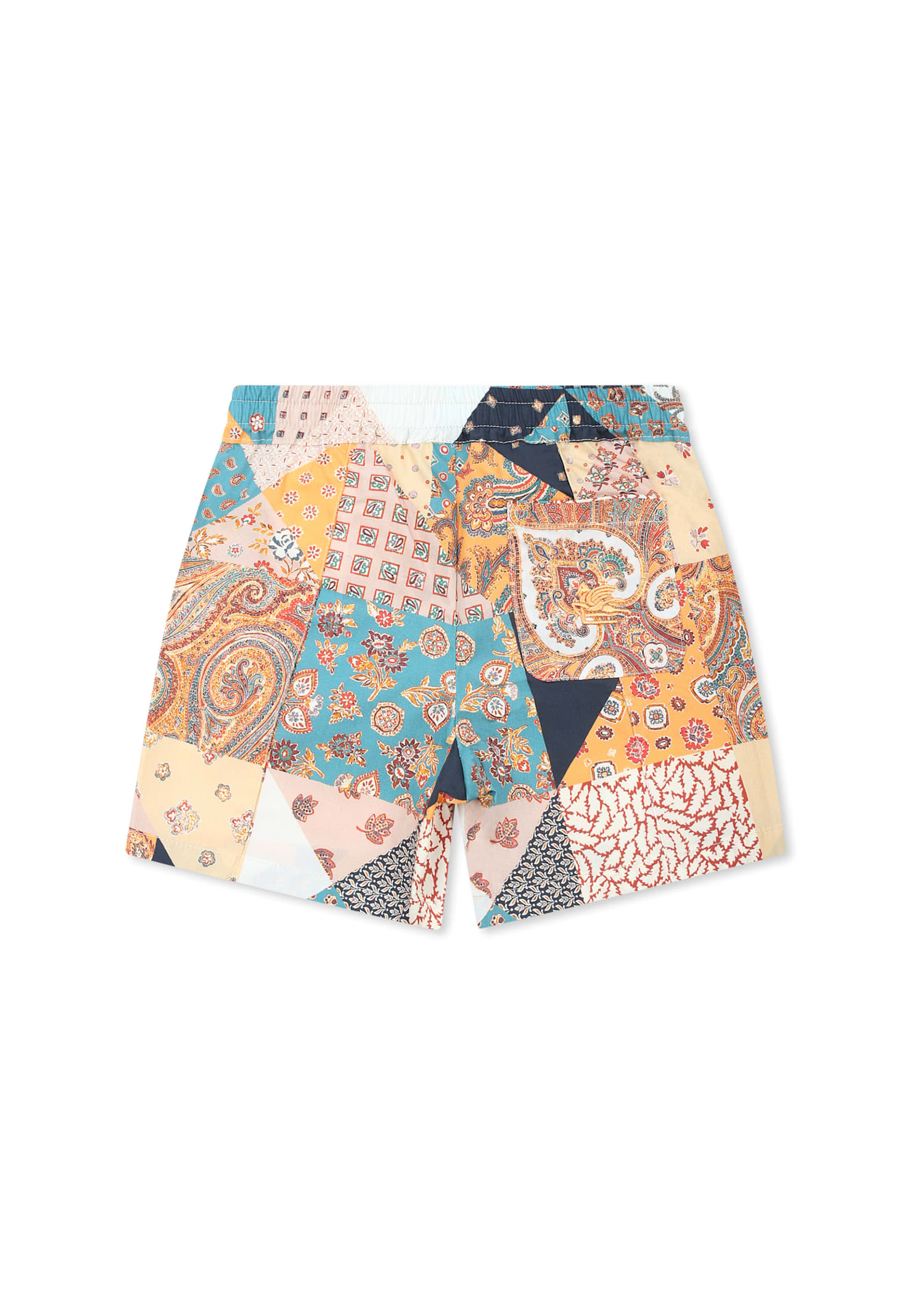 Etro Multicolor Shorts For Baby Boy With Paisley Print In Multicolor