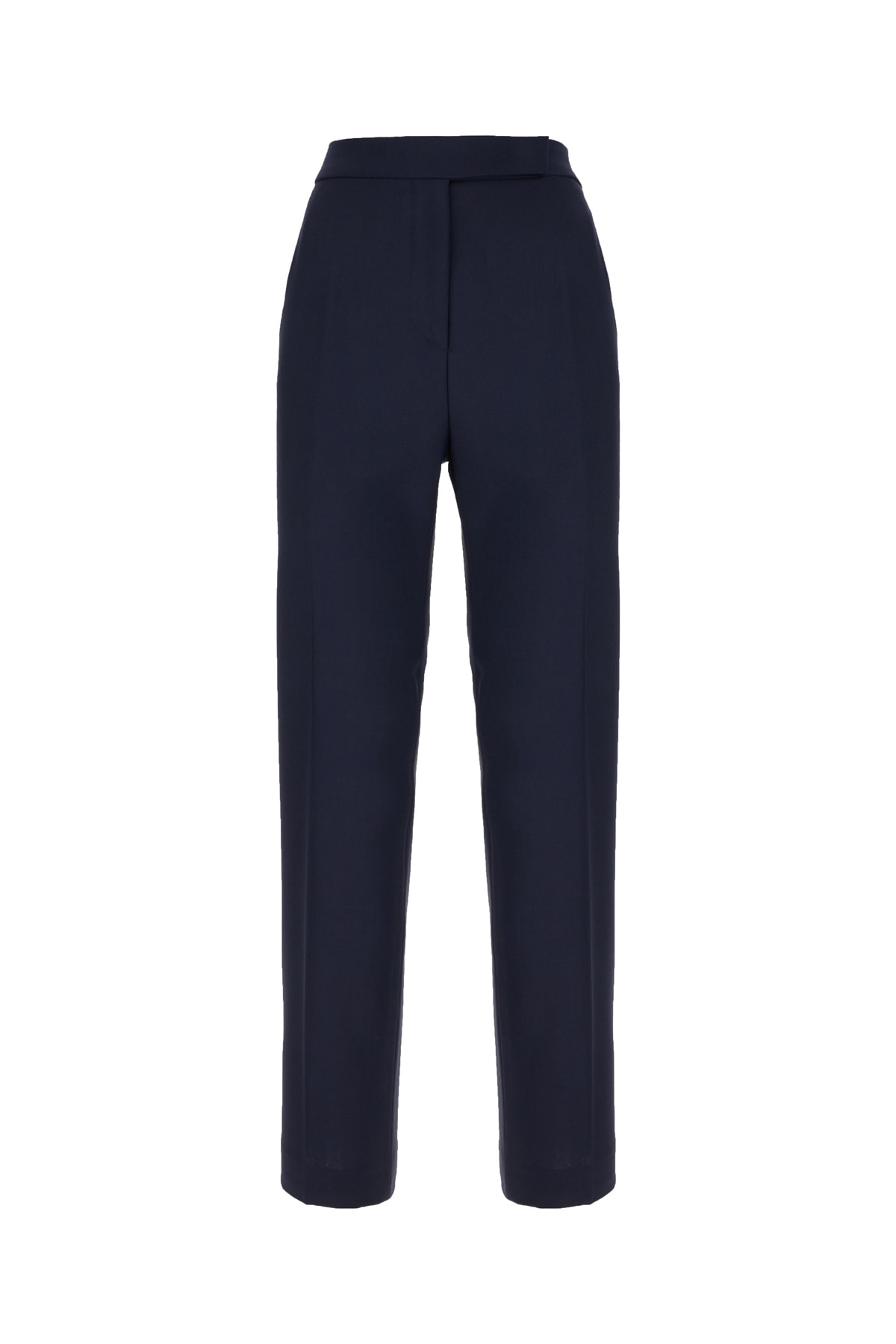 MAX MARA MIDNIGHT BLUE WOOL BLEND PANTS