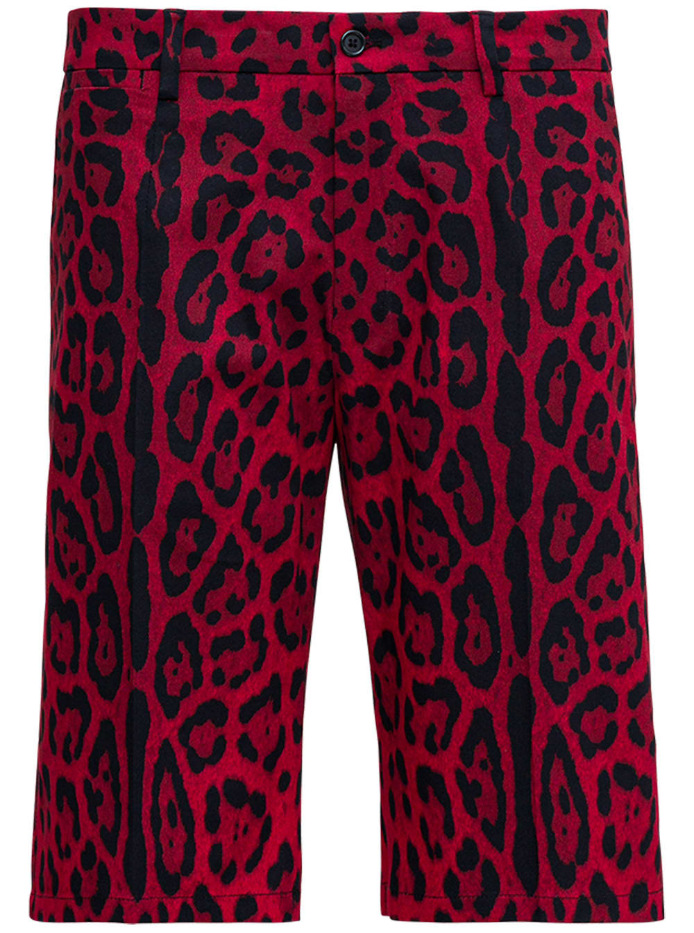 Dolce & Gabbana Jersey Animalier Printed Bermuda Shorts