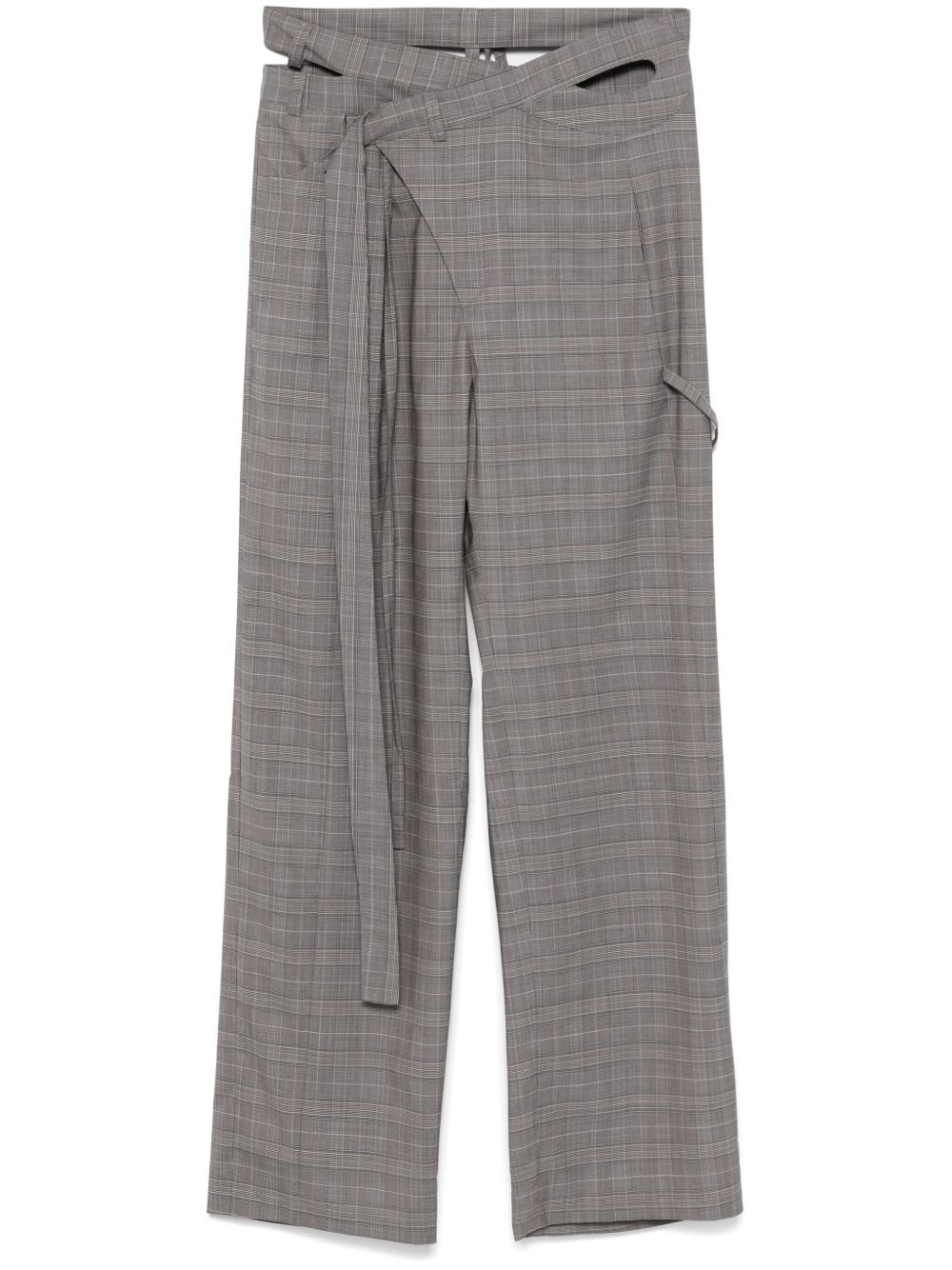 Ottolinger Gray Signature Wrap Suit Trousers In Grey