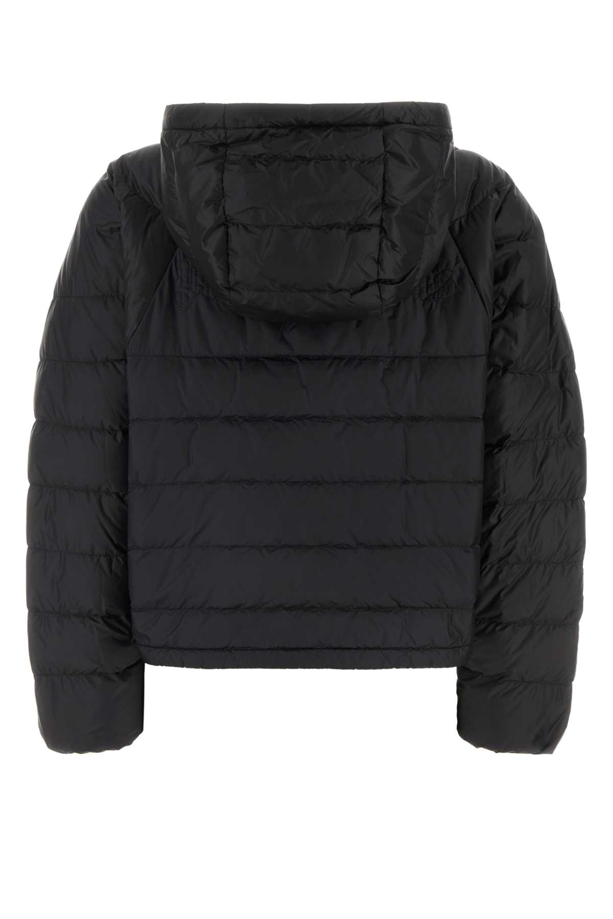 Shop Palm Angels Black Nylon Down Jacket In 1010