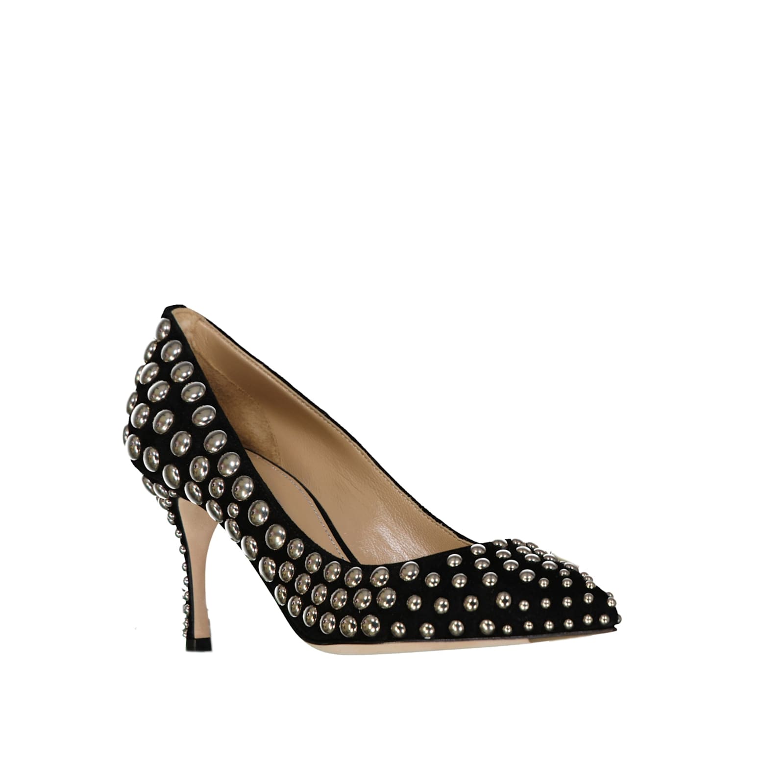 Shop Sergio Rossi Godiva 075 Studs Leather Pumps In Black