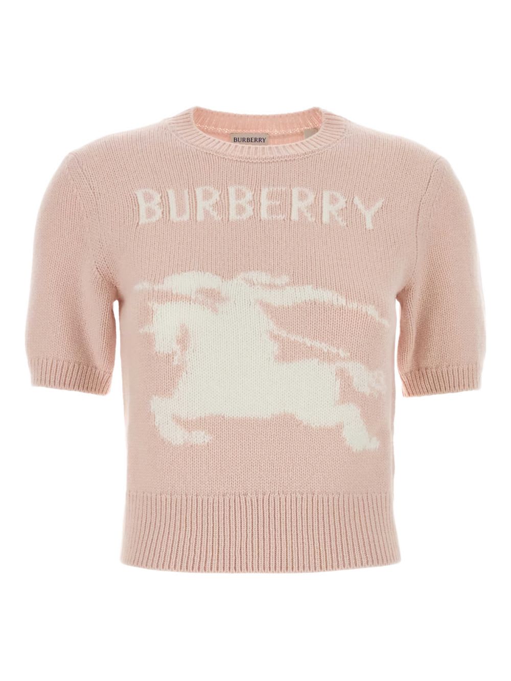Burberry Ekd Wool And Cashmere Sweater In Pink