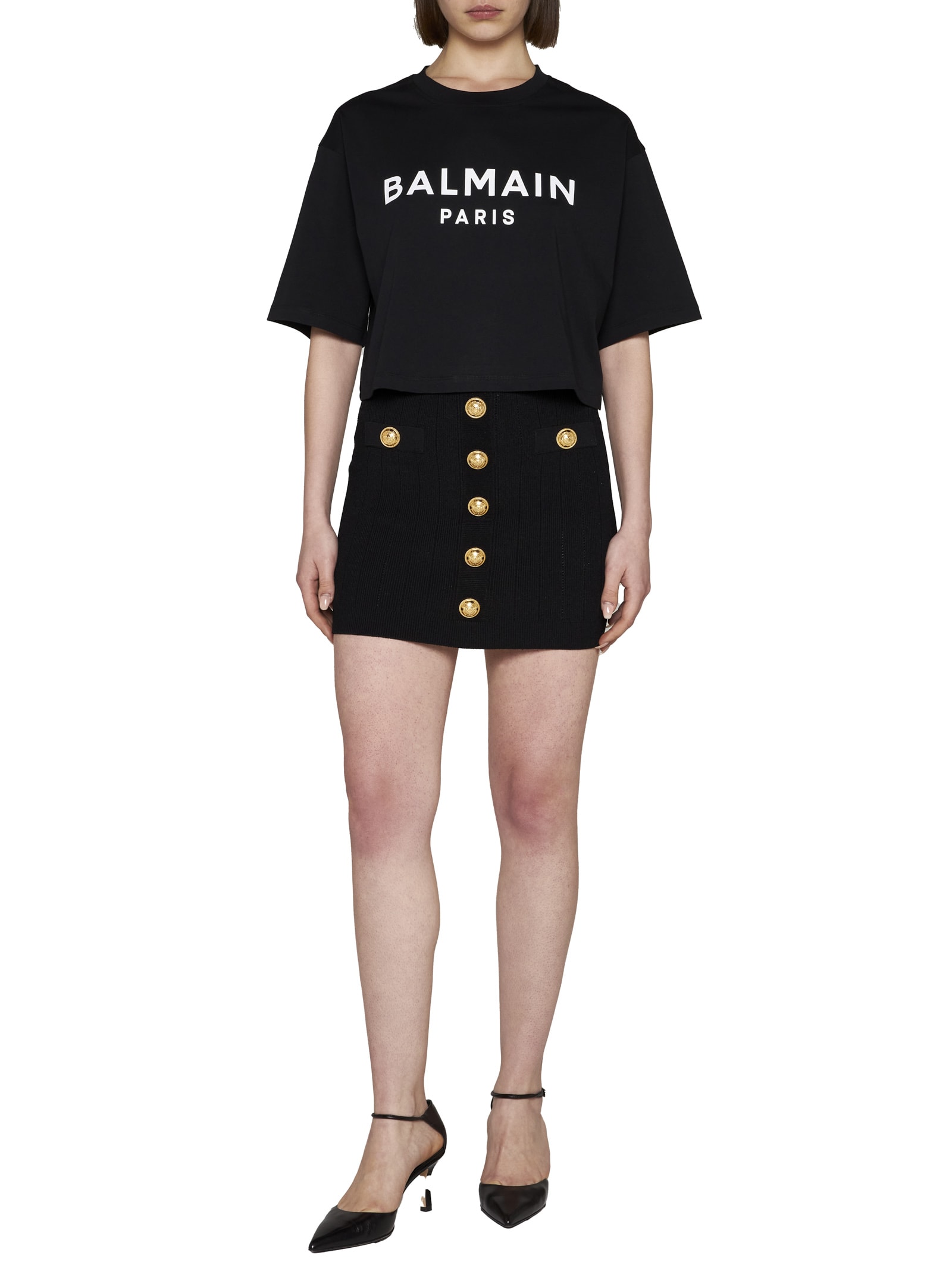 BALMAIN COTTON CREW-NECK T-SHIRT