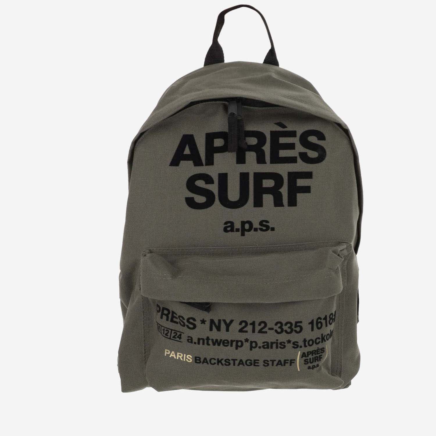 Après Surf Technical Fabric Backpack With Logo In Green