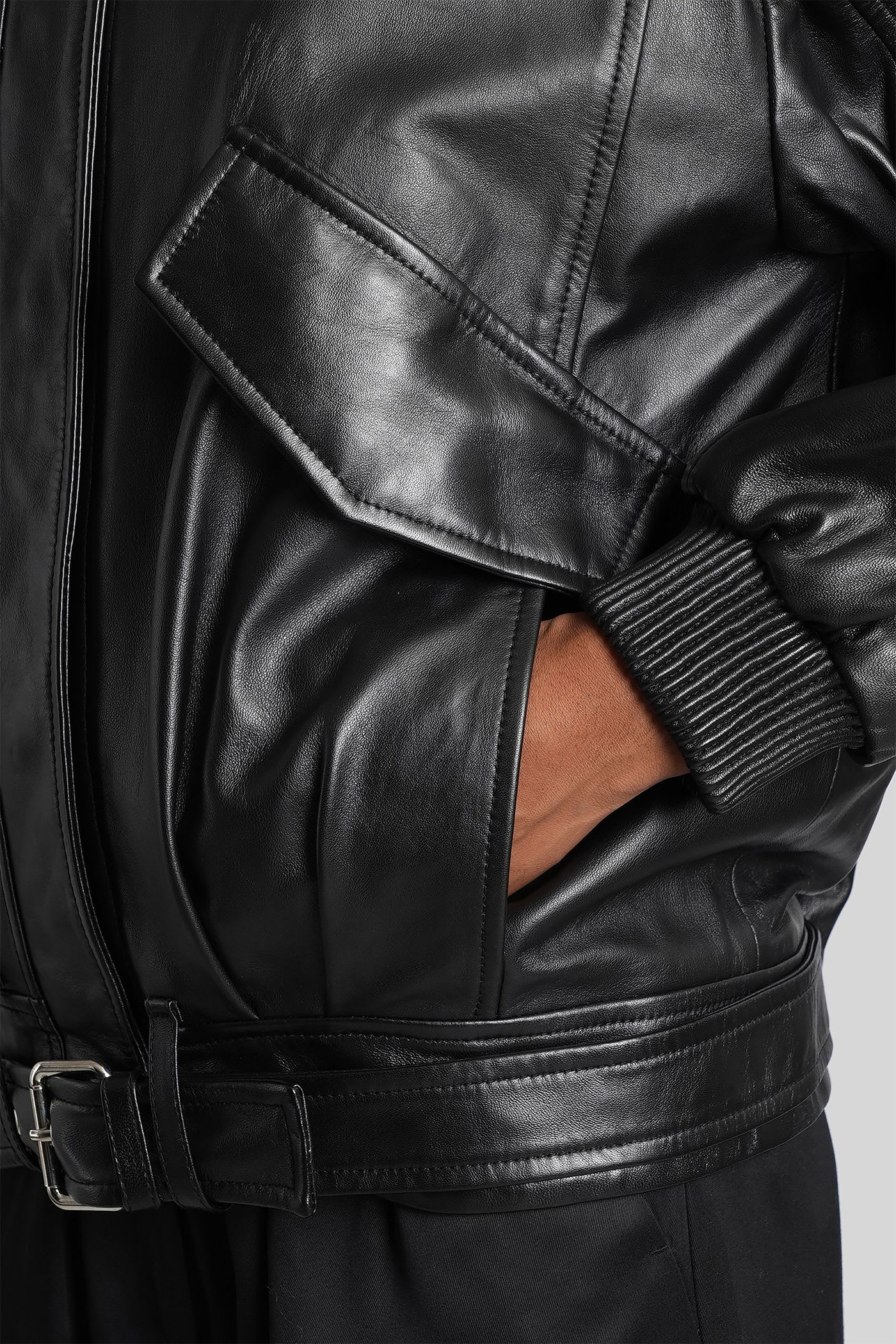 Iro Manka Biker Jacket In Black Leather In Black