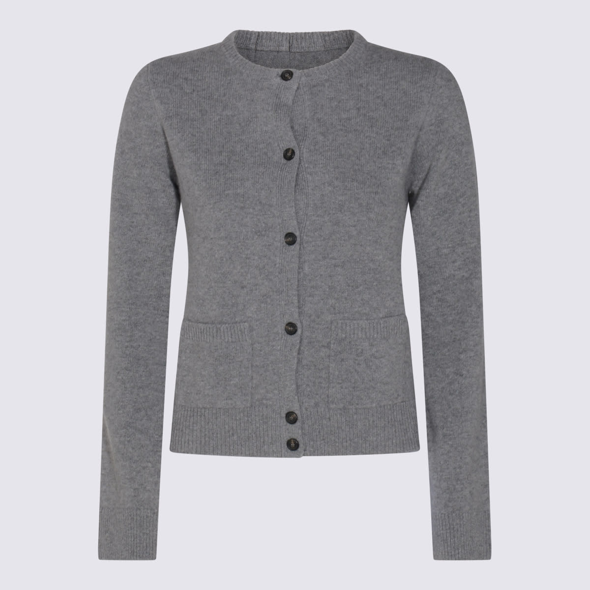 Mm6 Maison Margiela Long Sleeve Knitwear Featuring Front Pockets In Gray