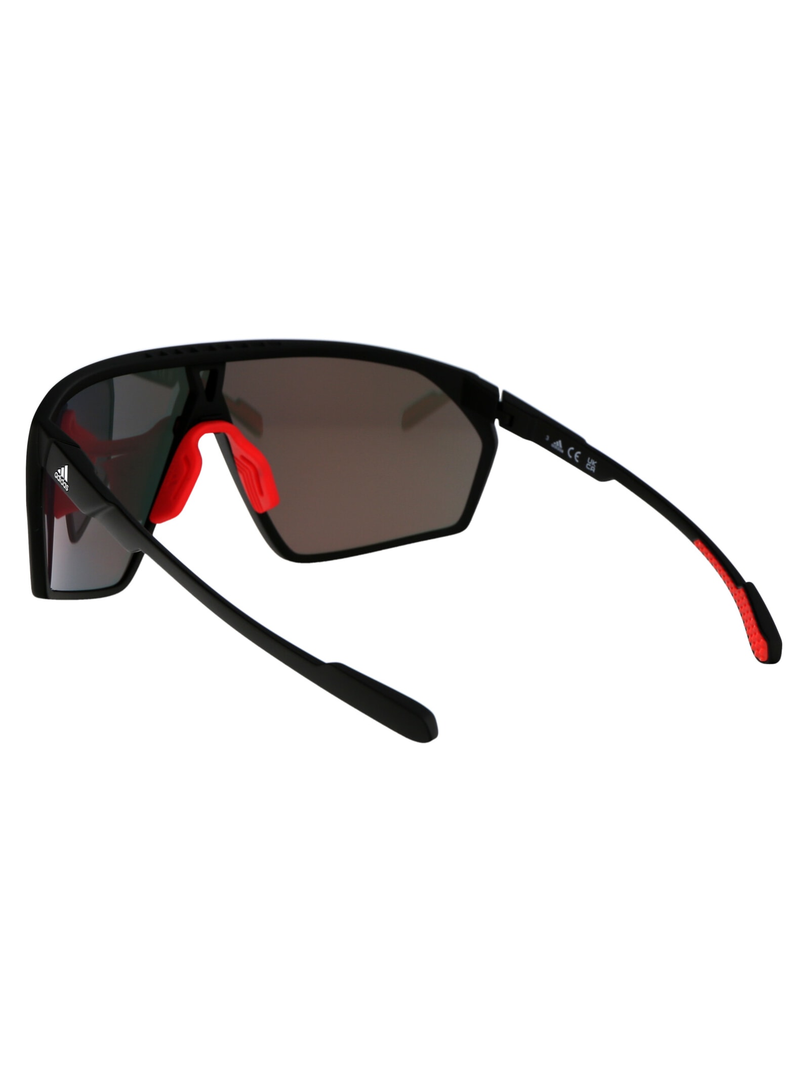 Shop Adidas Originals Prfm Shield Sunglasses In 02l Nero Opaco/roviex Specchiato