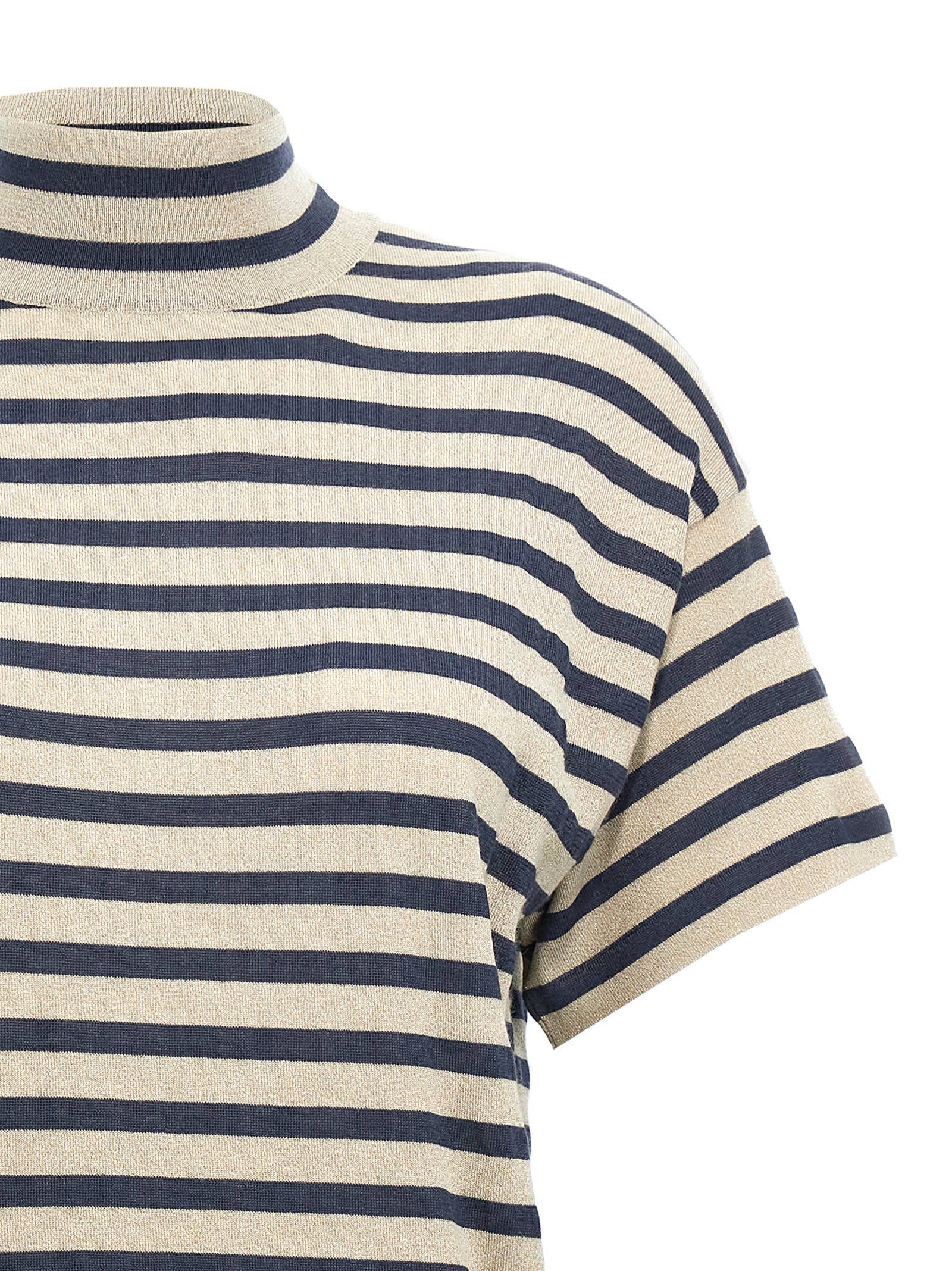 Shop Brunello Cucinelli Sparkling Stripe Sweater In Multicolor