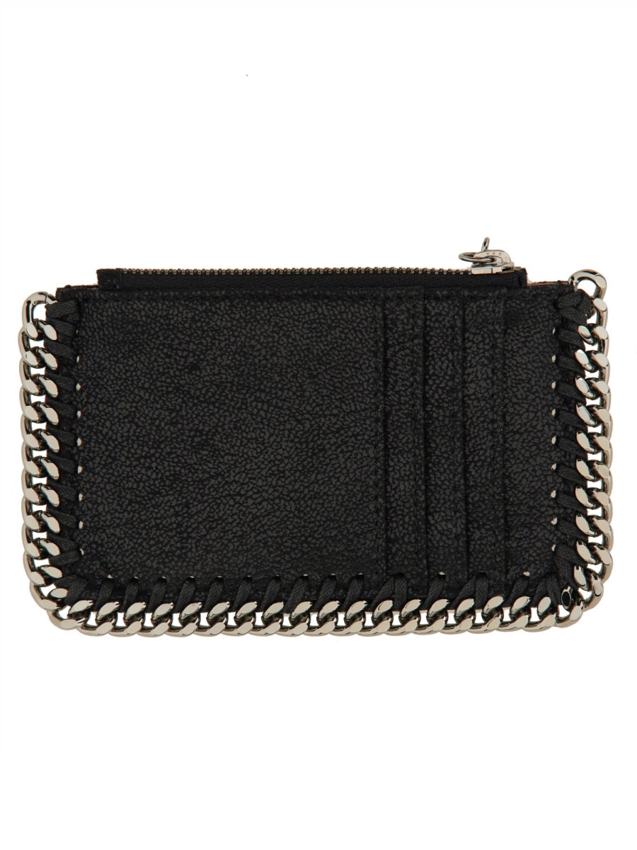 Shop Stella Mccartney Card Holder Falabella In Black