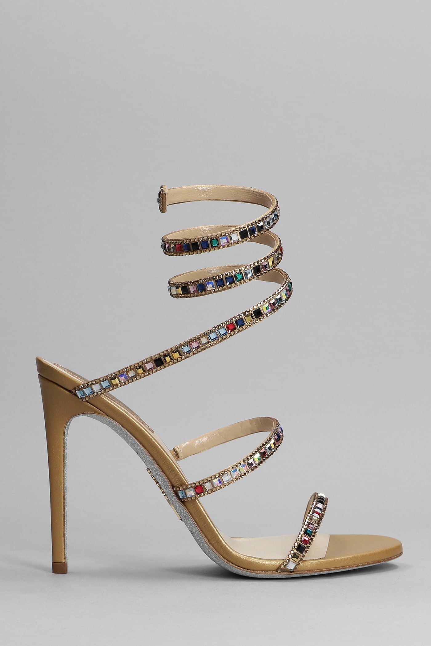 Cleo spiral-strap 125mm sandals, René Caovilla