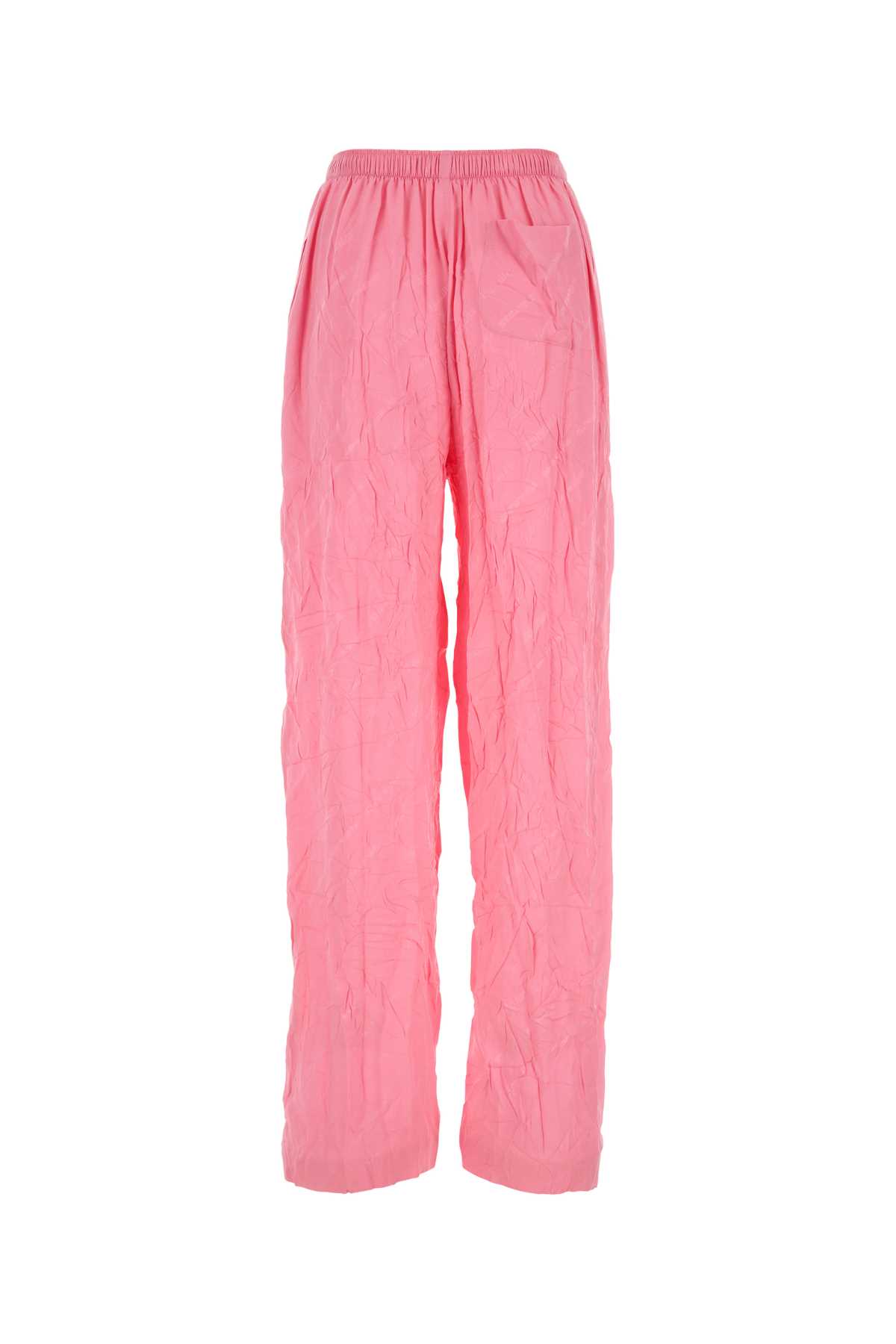 Shop Balenciaga Pink Silk Pyjama Pant