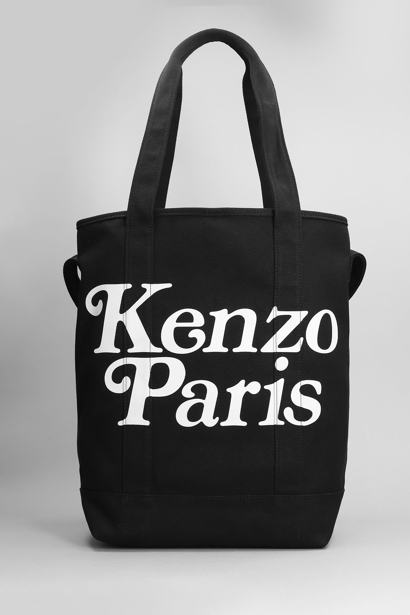 Shop Kenzo Tote In Black Cotton