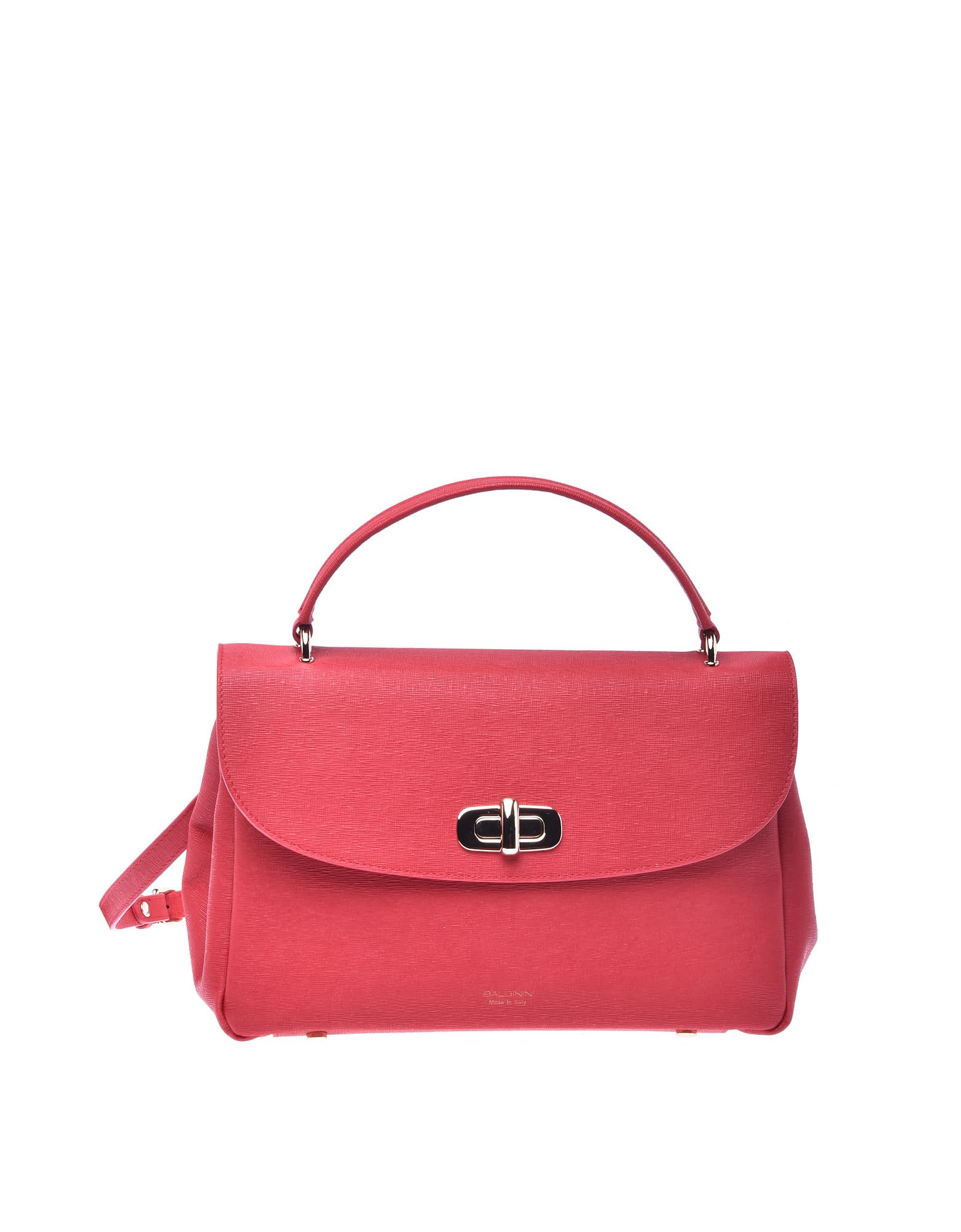 Baldinini Red Leather Shoulder Bag