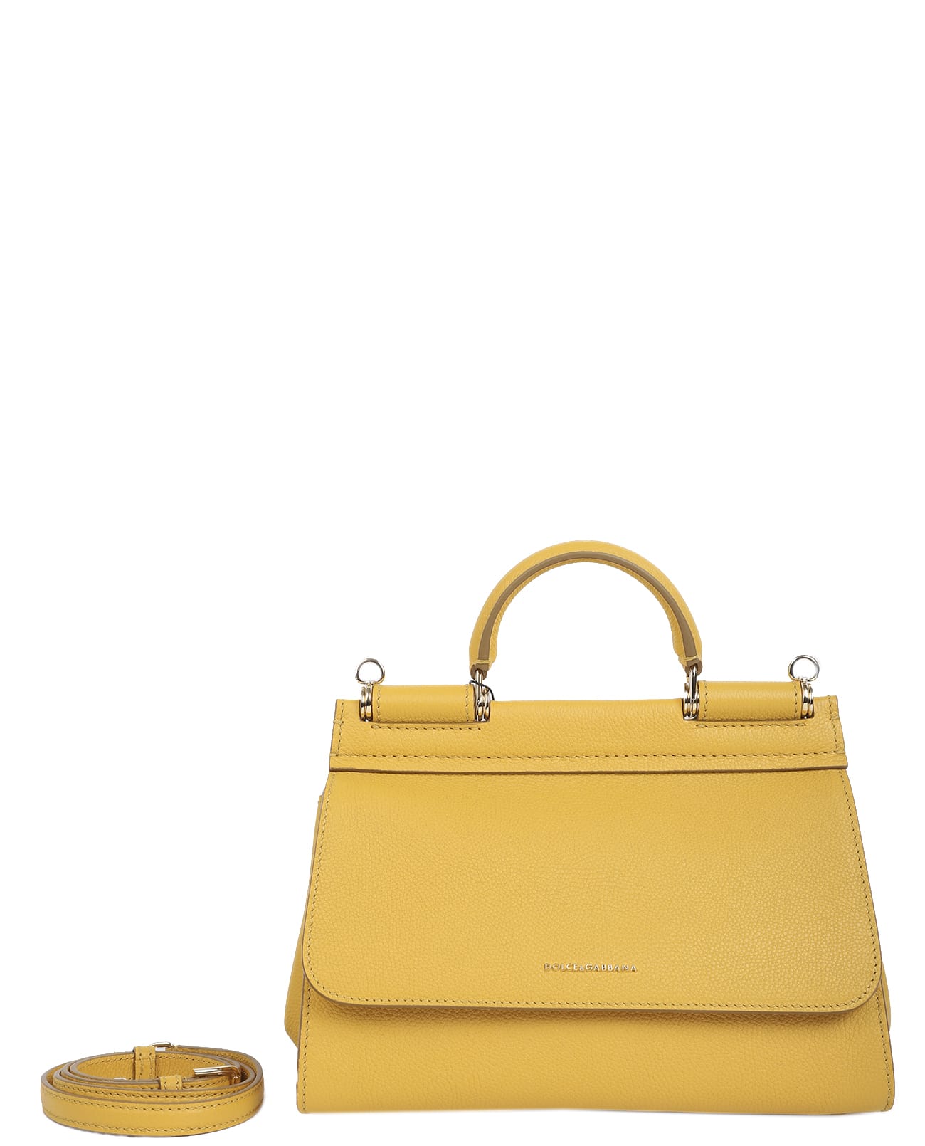 Dolce & Gabbana Marigold Soft Sicily Bag S In Yellow