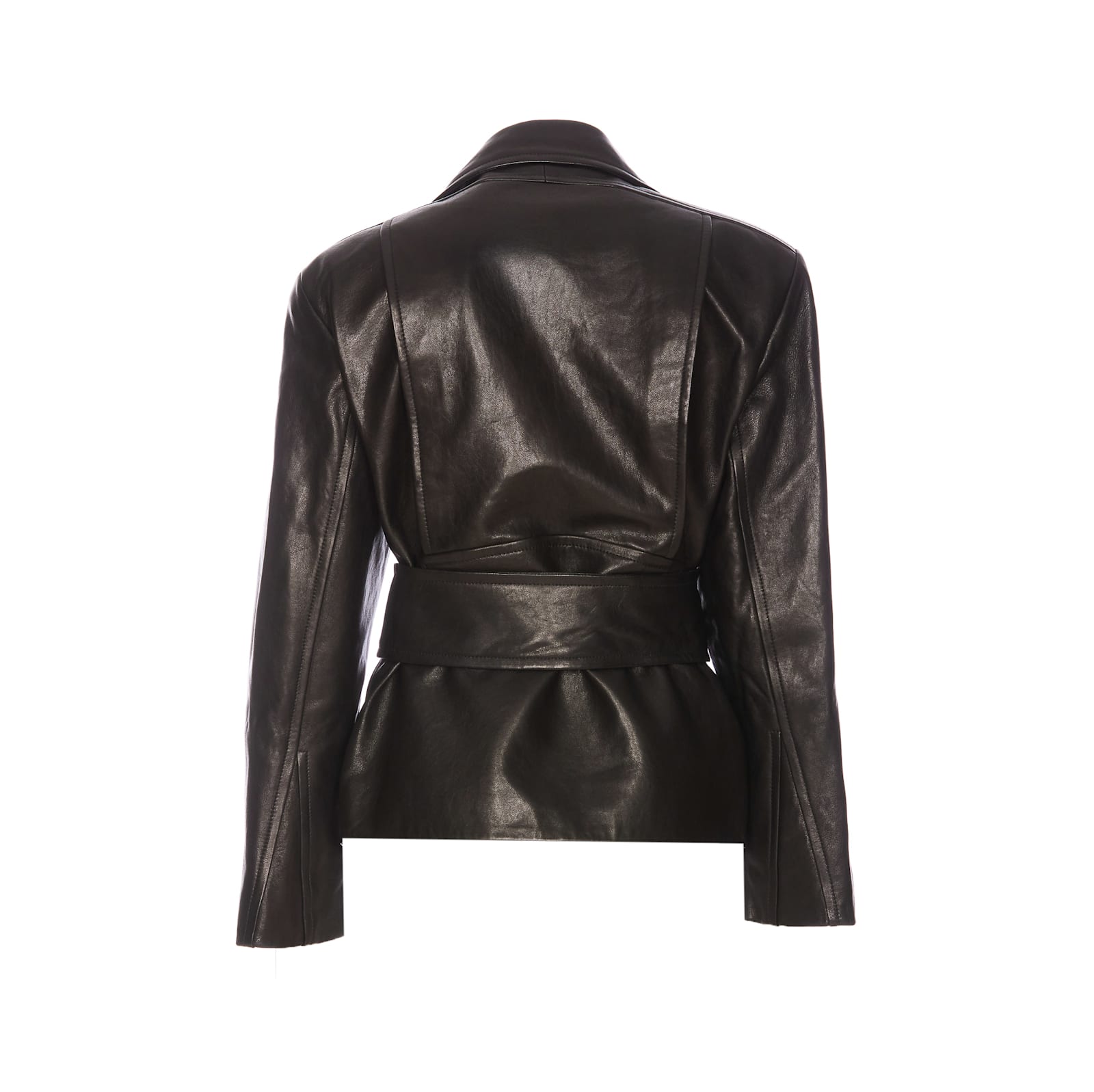 Shop Khaite Dolores Leather Jacket In Black