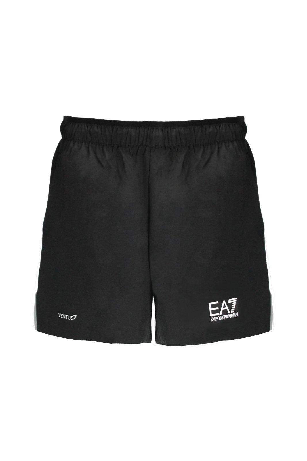 Logo Printed Elasticated Waist Track Shorts