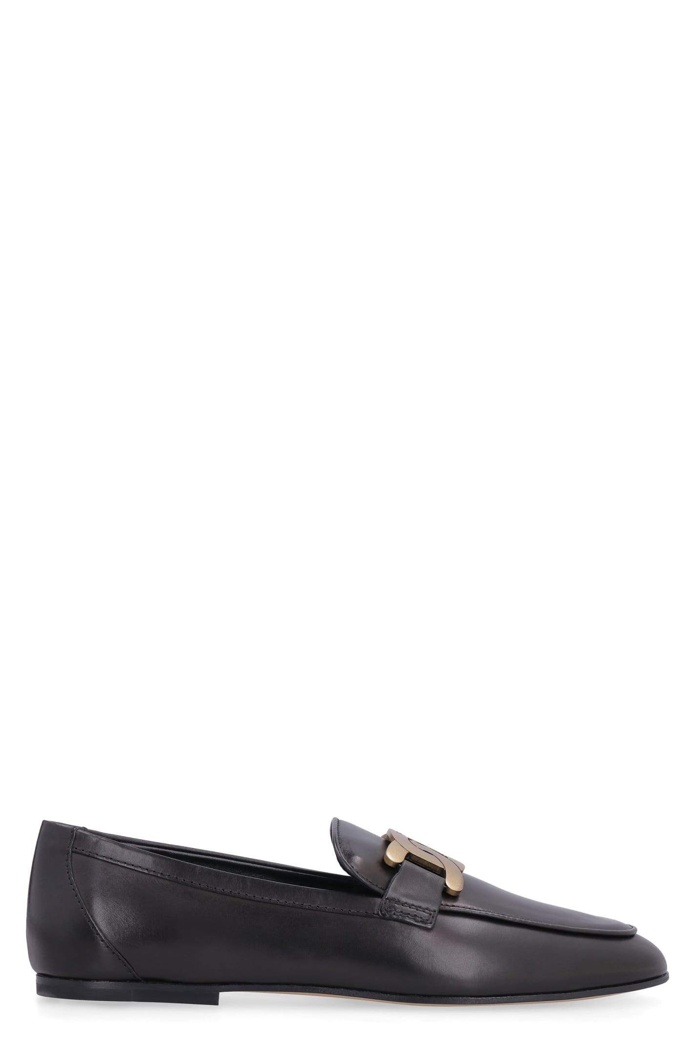 Shop Tod's Kate Leather Loafers In Black