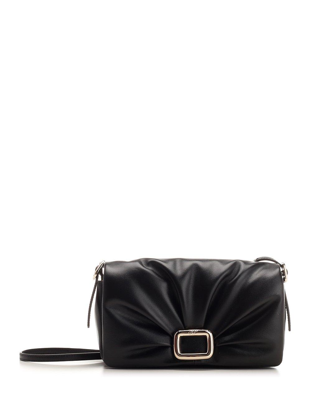 Roger Vivier Black Nappa viv Choc Mini Bag