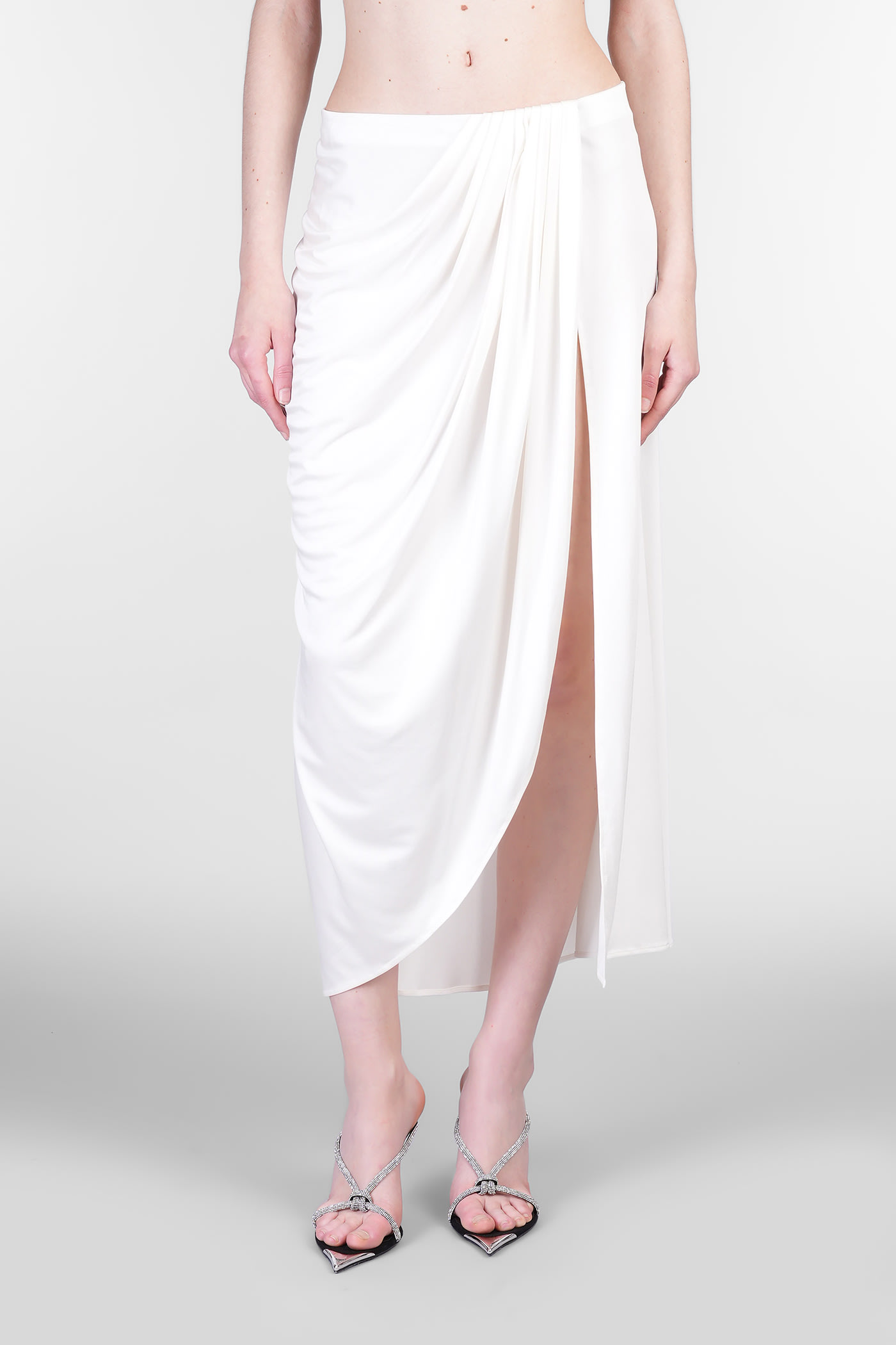Marina Skirt In White Silk