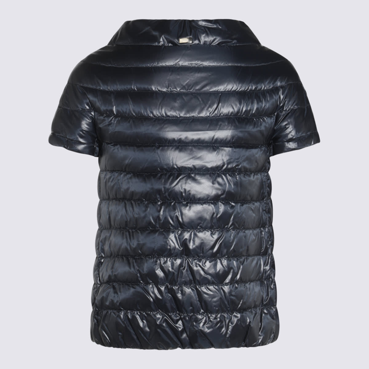 Herno Short-sleeved Down Jacket In Blue