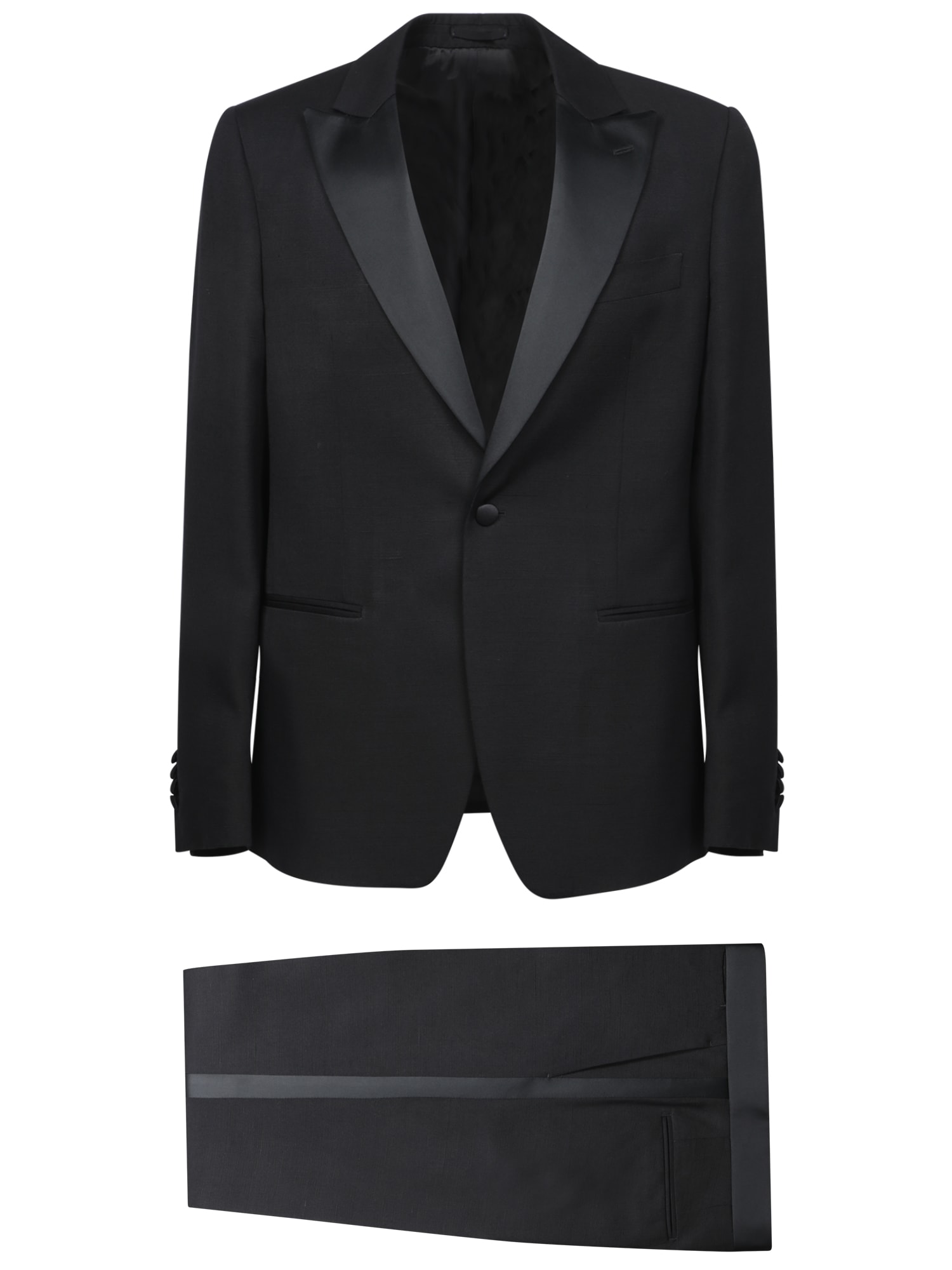 Black Silk Tuxedo Suit