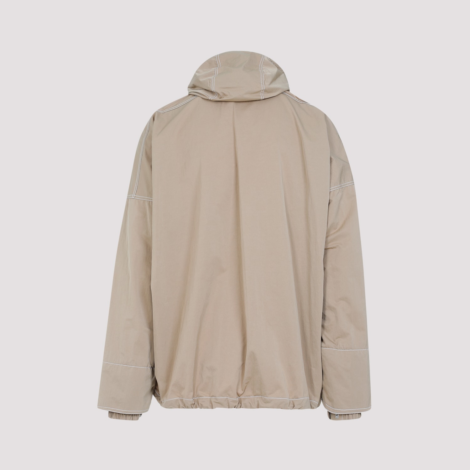 Shop Bottega Veneta Polyamide Jacket In Sesame