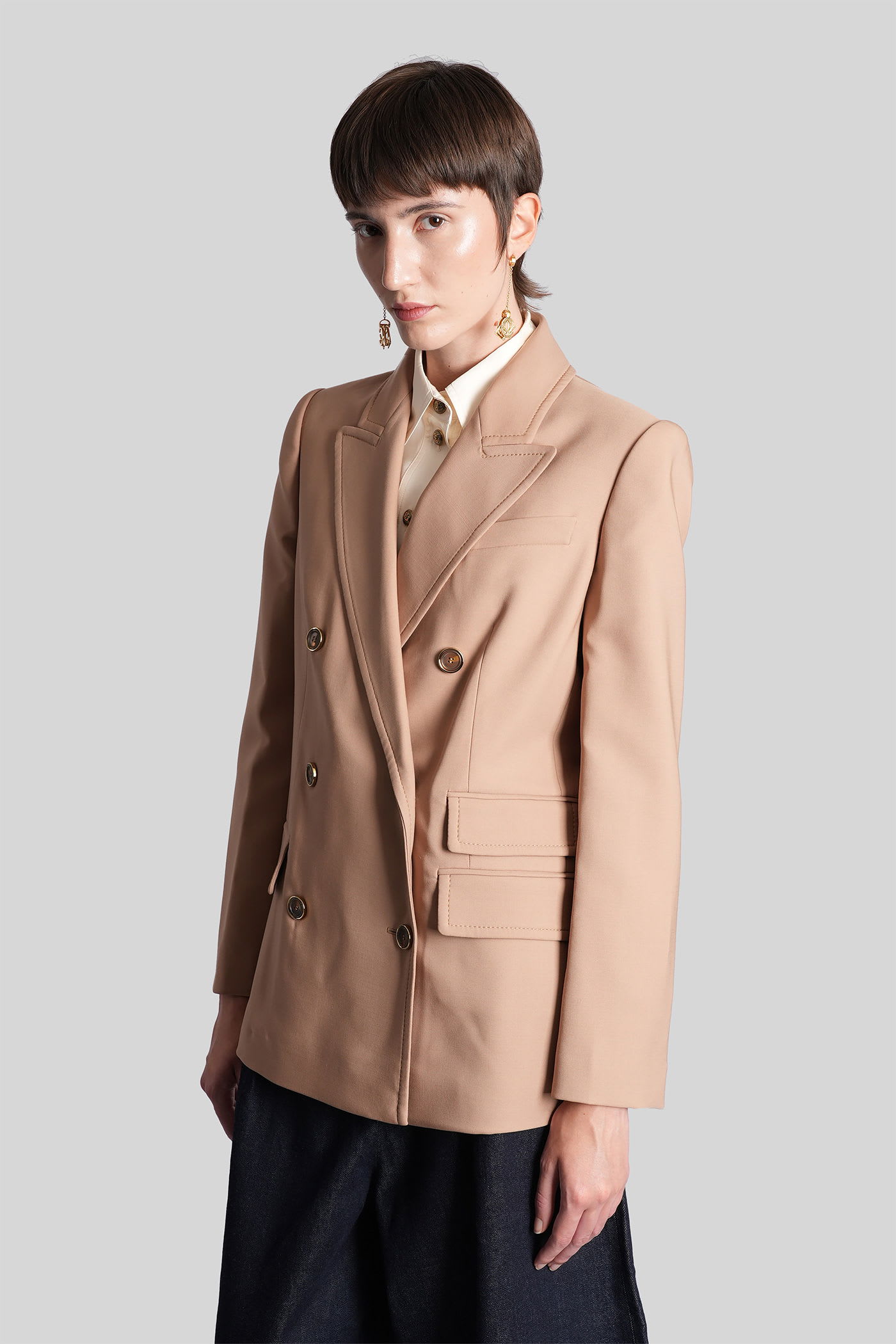 Zimmermann Blazer In Camel Wool In Brown