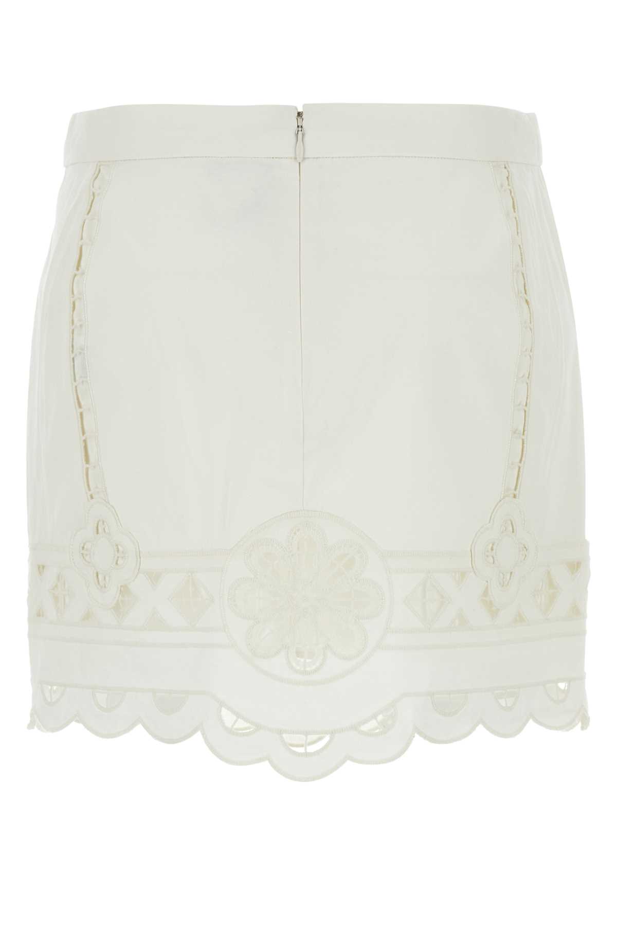 Shop Isabel Marant White Cotton Palmira Mini Skirt